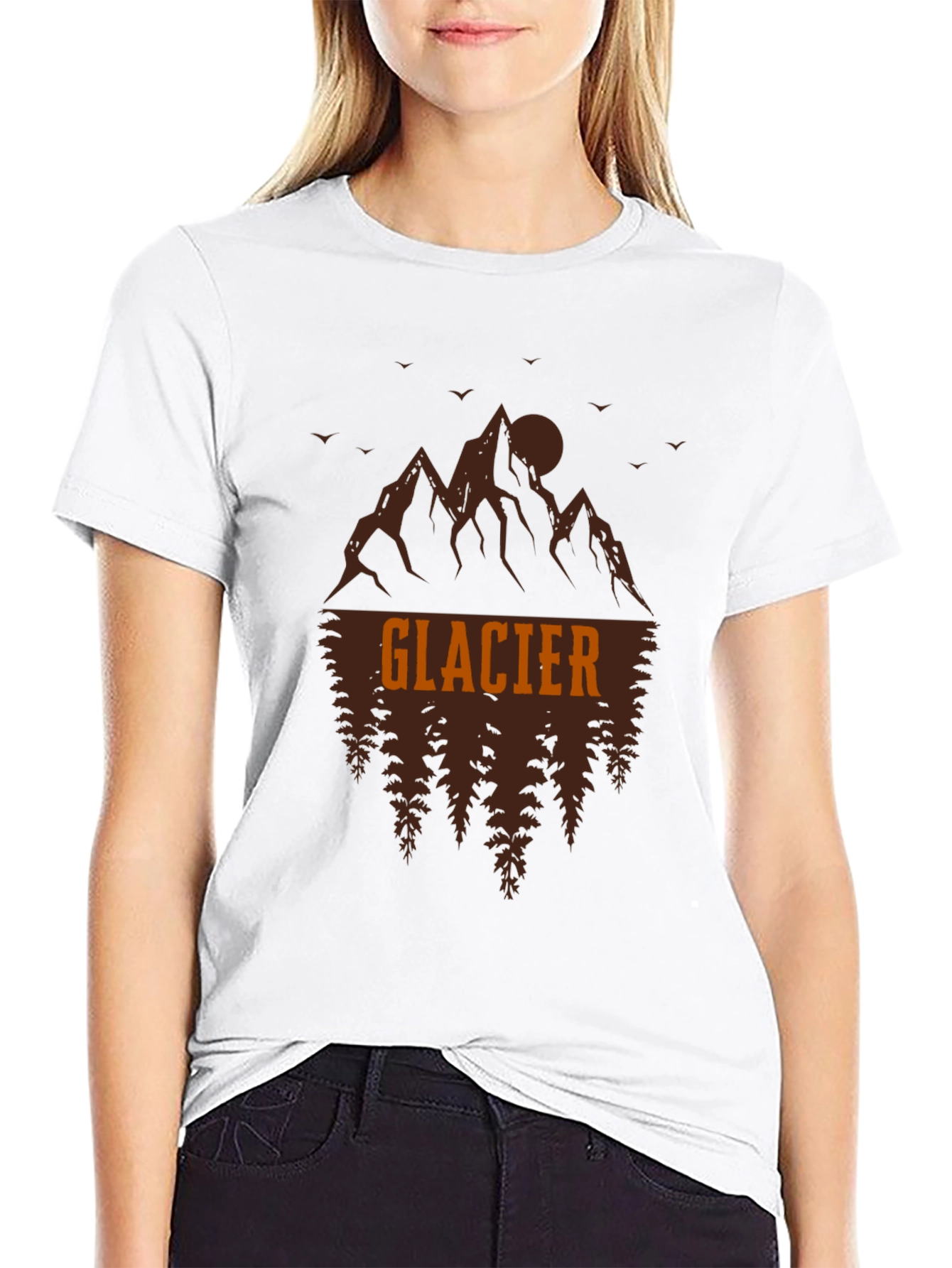 Glacier Graphic Tee - Mountain & Forest Design