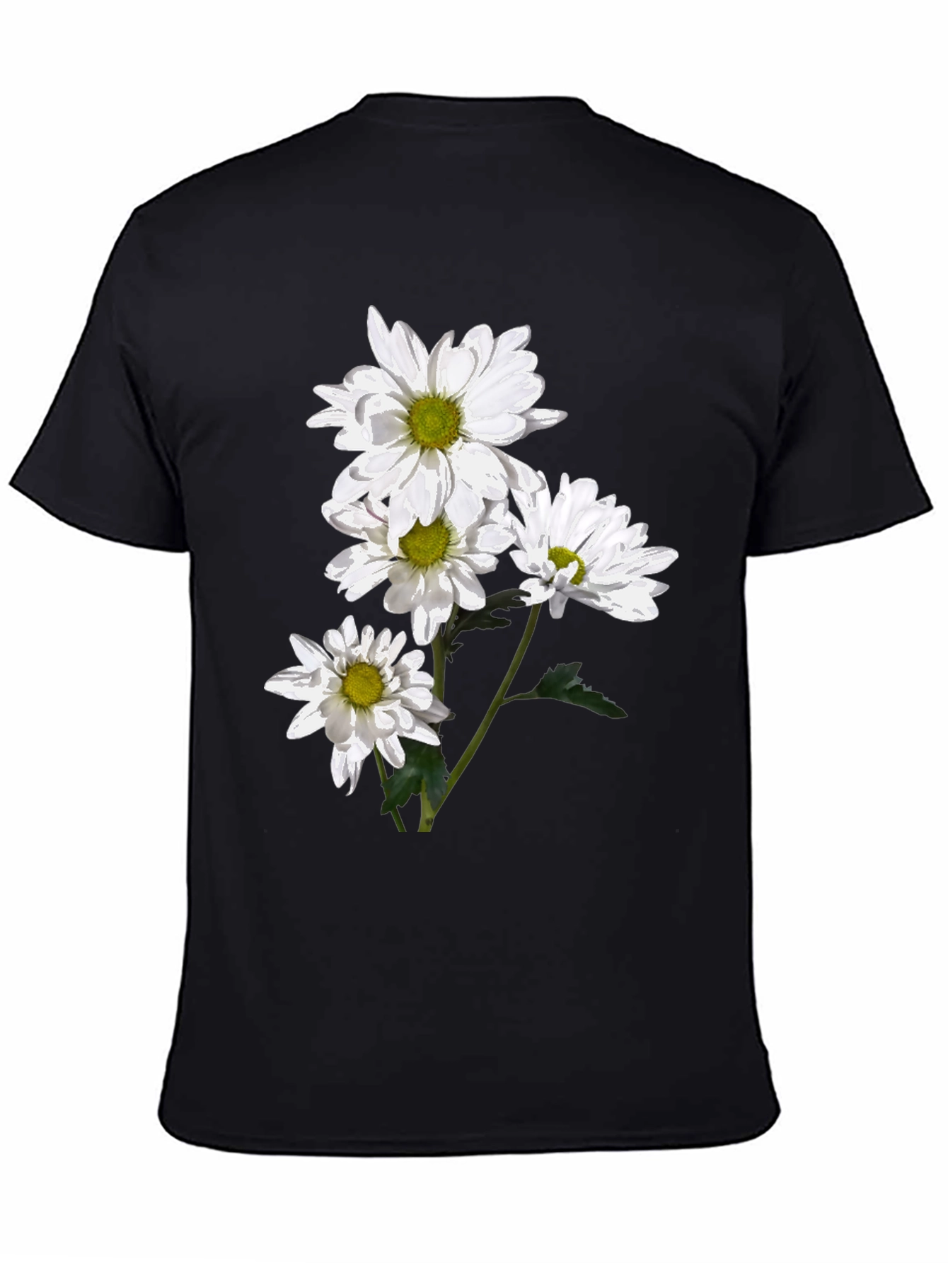 Floral Print Tee - White Daisy Design