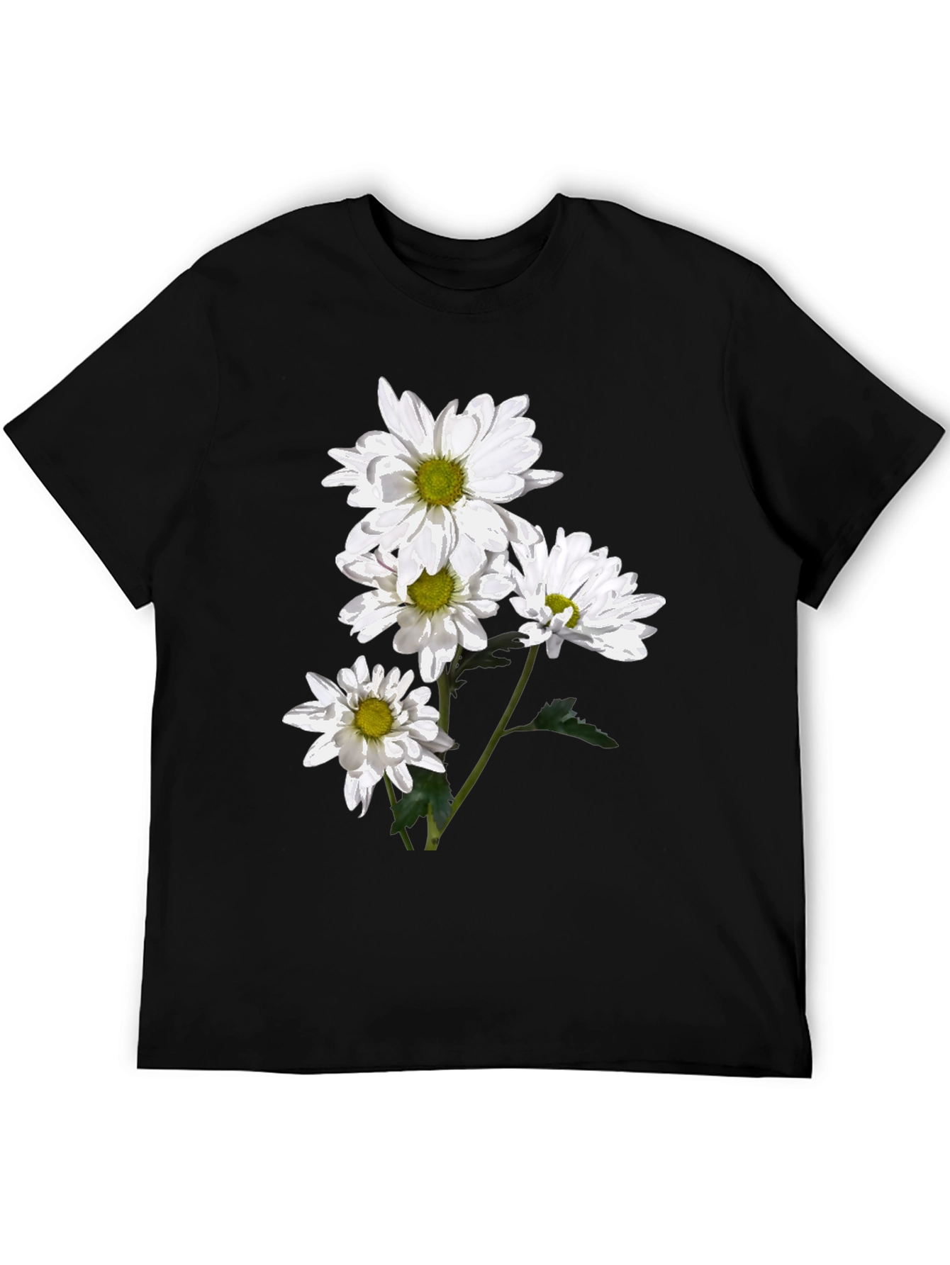 Floral Print Tee - White Daisy Design