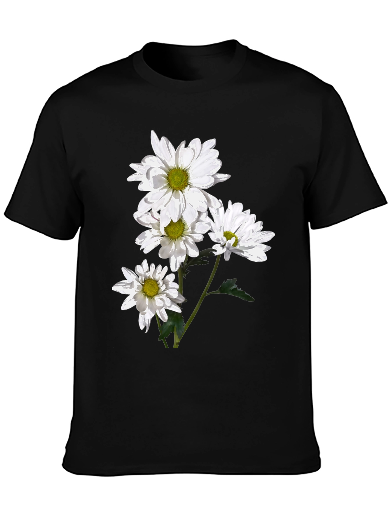 Floral Print Tee - White Daisy Design