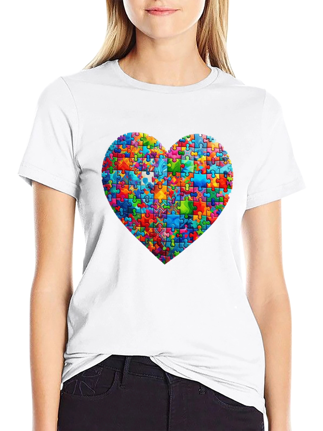 Puzzle Heart T-Shirt - Autism Awareness Tee