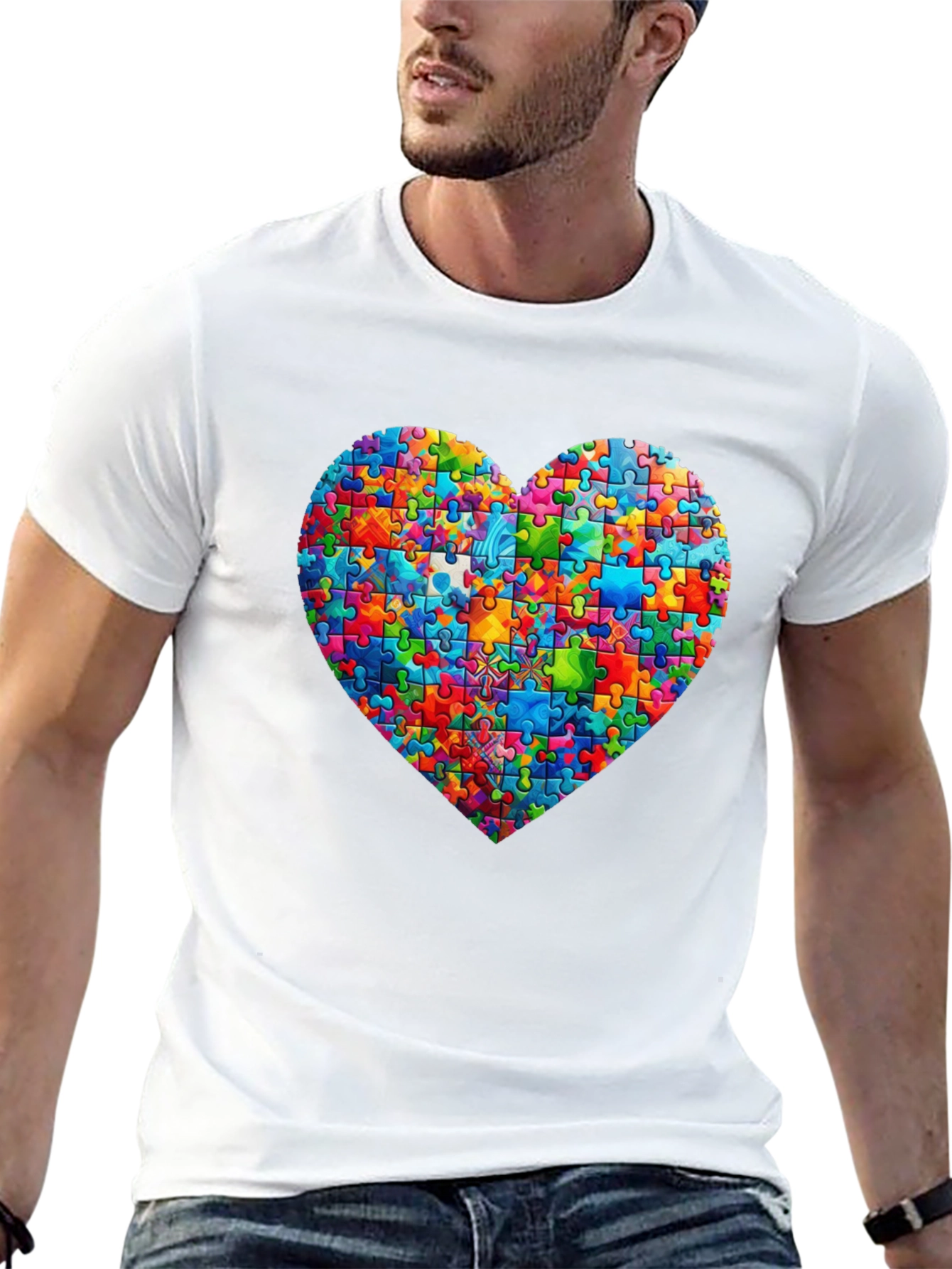 Puzzle Heart T-Shirt - Autism Awareness Tee