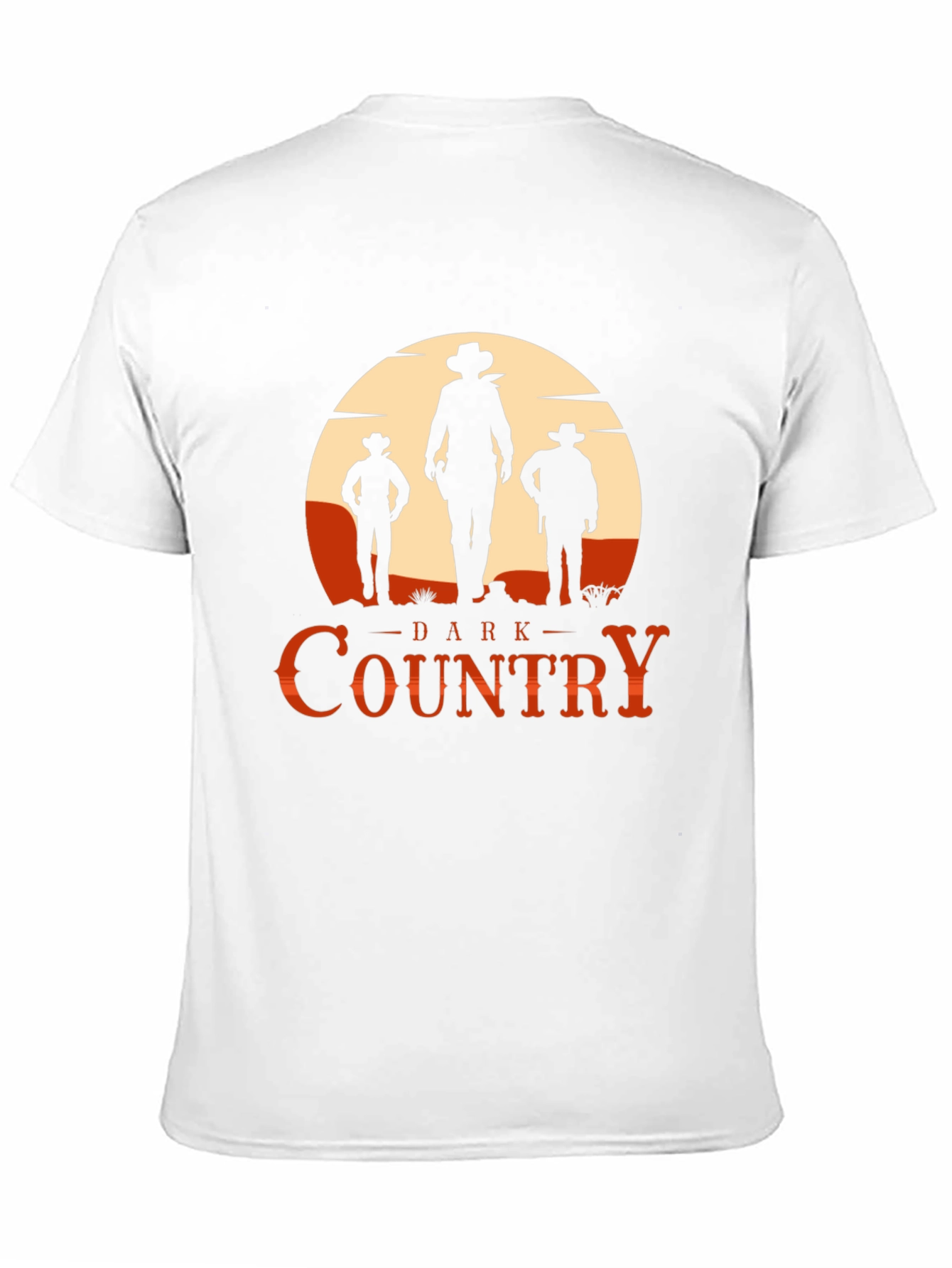 Dark Country Cowboy Graphic Tee - Western Style