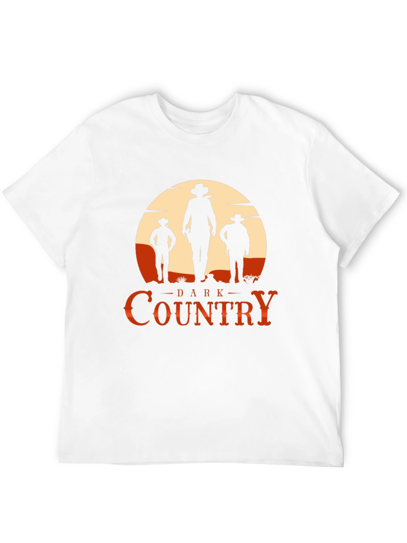 Dark Country Cowboy Graphic Tee - Western Style