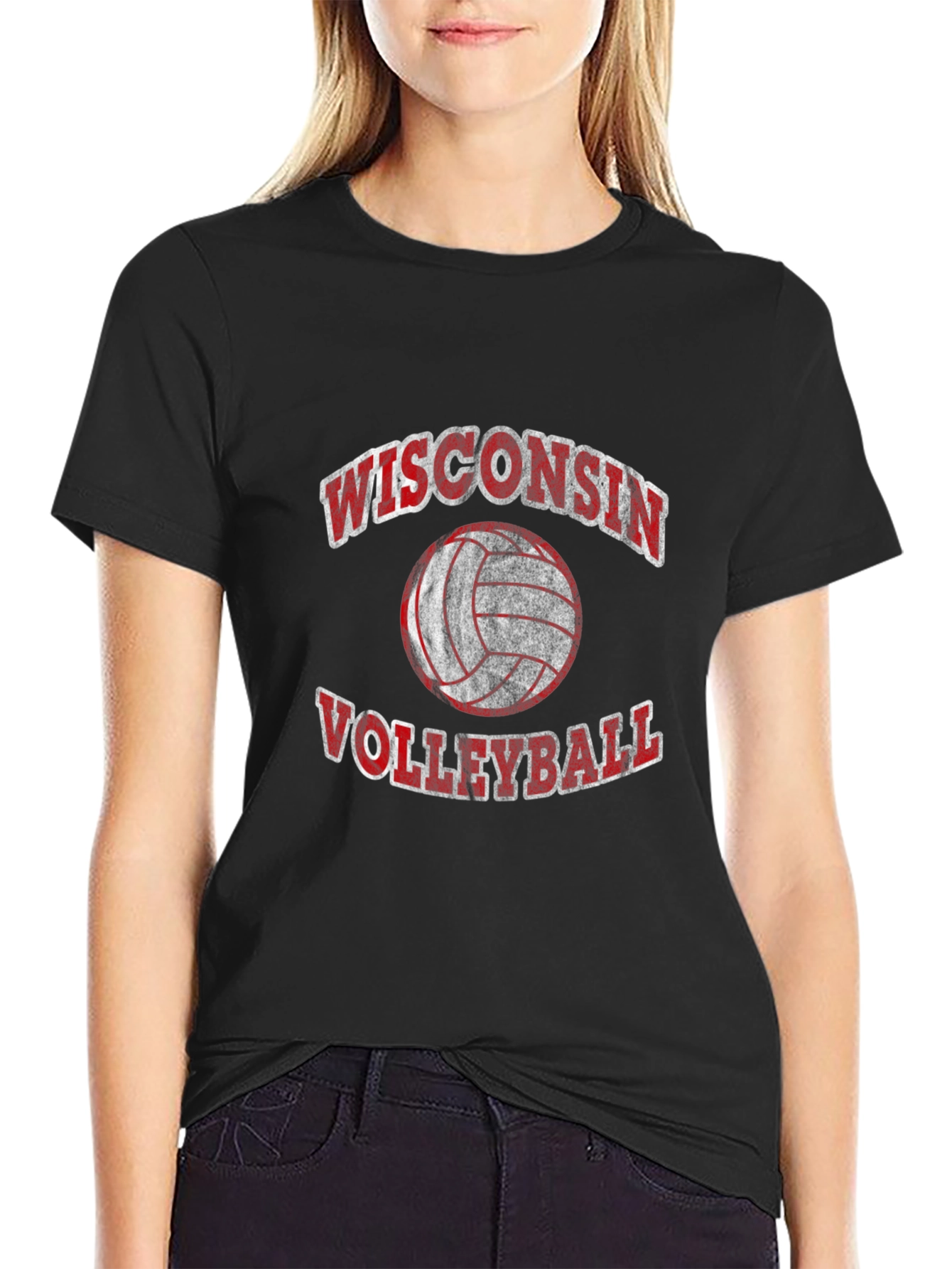 Wisconsin Volleyball Graphic Tee