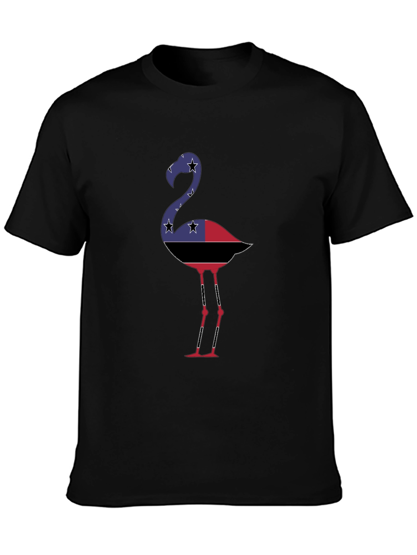 Flamingo Graphic Tee - Stylish Black Cotton Shirt