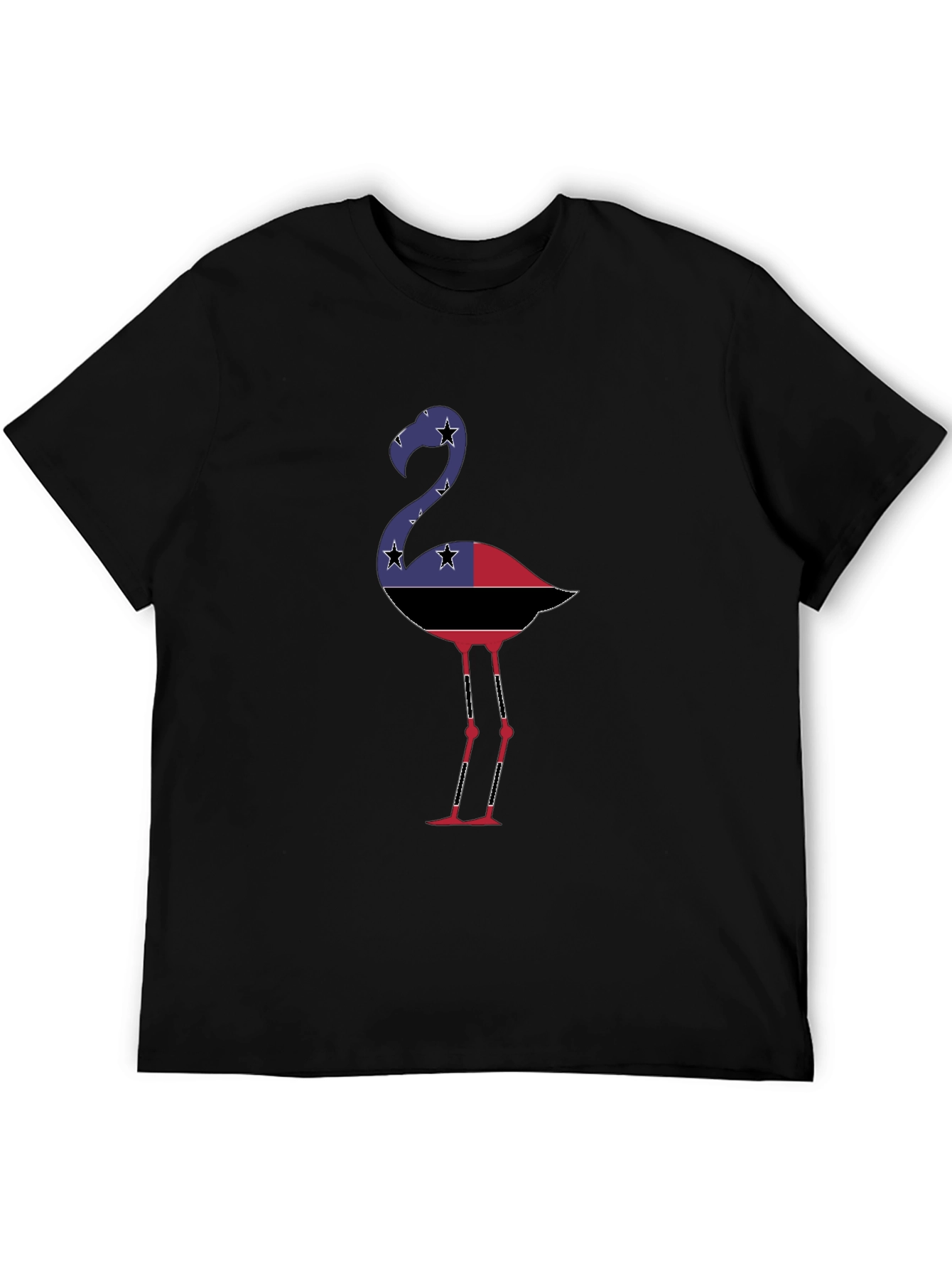 Flamingo Graphic Tee - Stylish Black Cotton Shirt