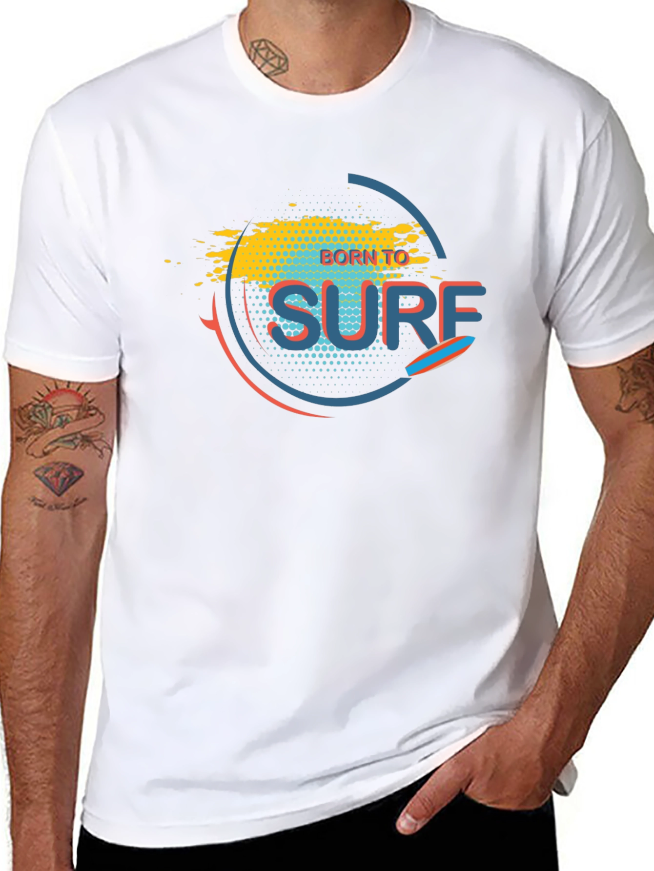 Born to Surf Graphic Tee - Black