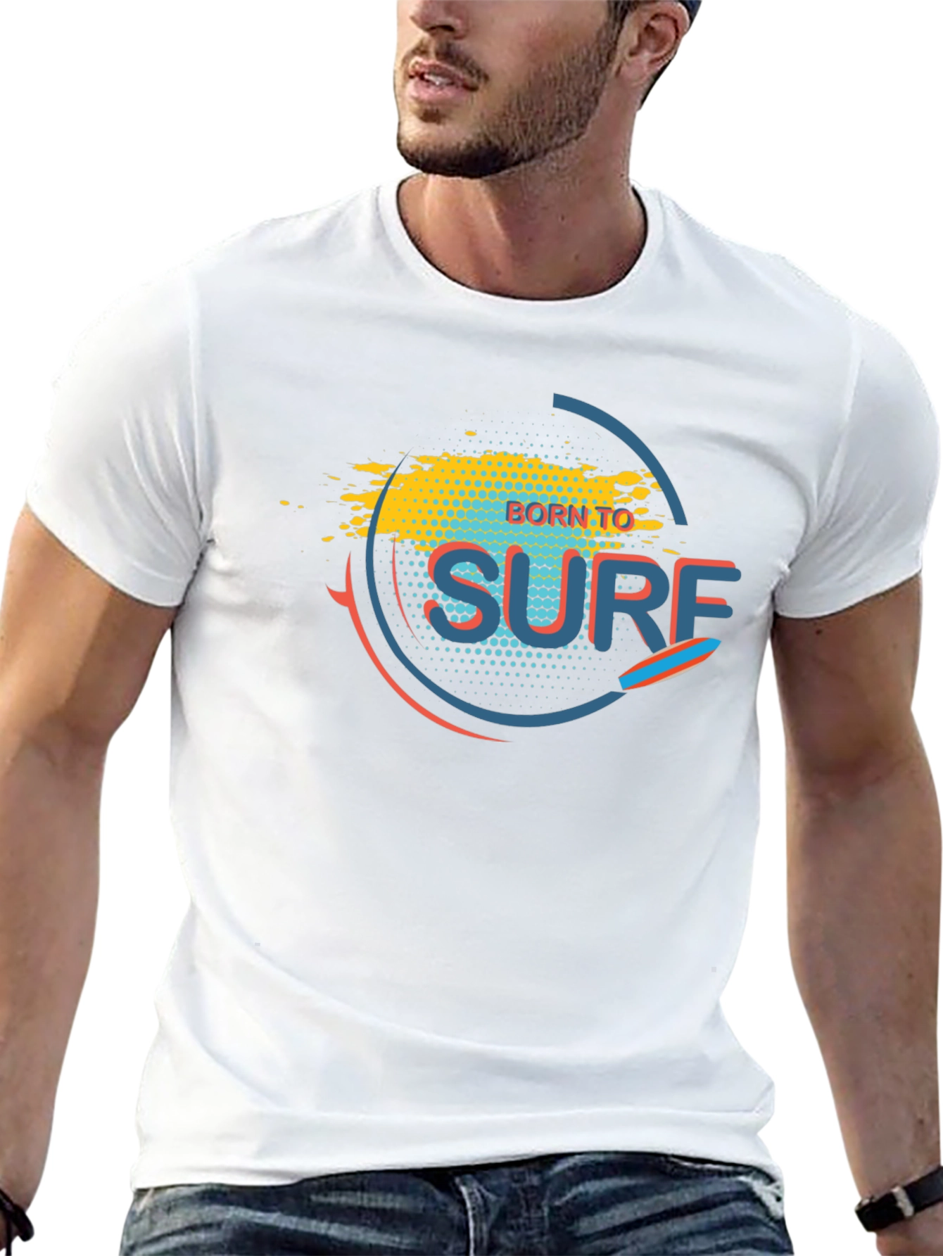 Born to Surf Graphic Tee - Black