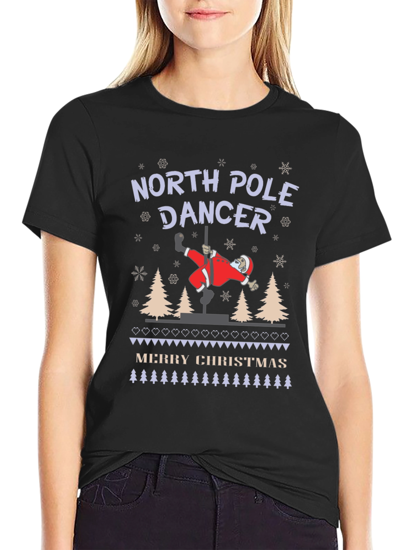 North Pole Dancer Christmas T-Shirt
