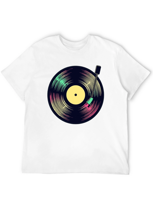 Retro Vinyl Record Player T-Shirt - Cool Music Lover Tee