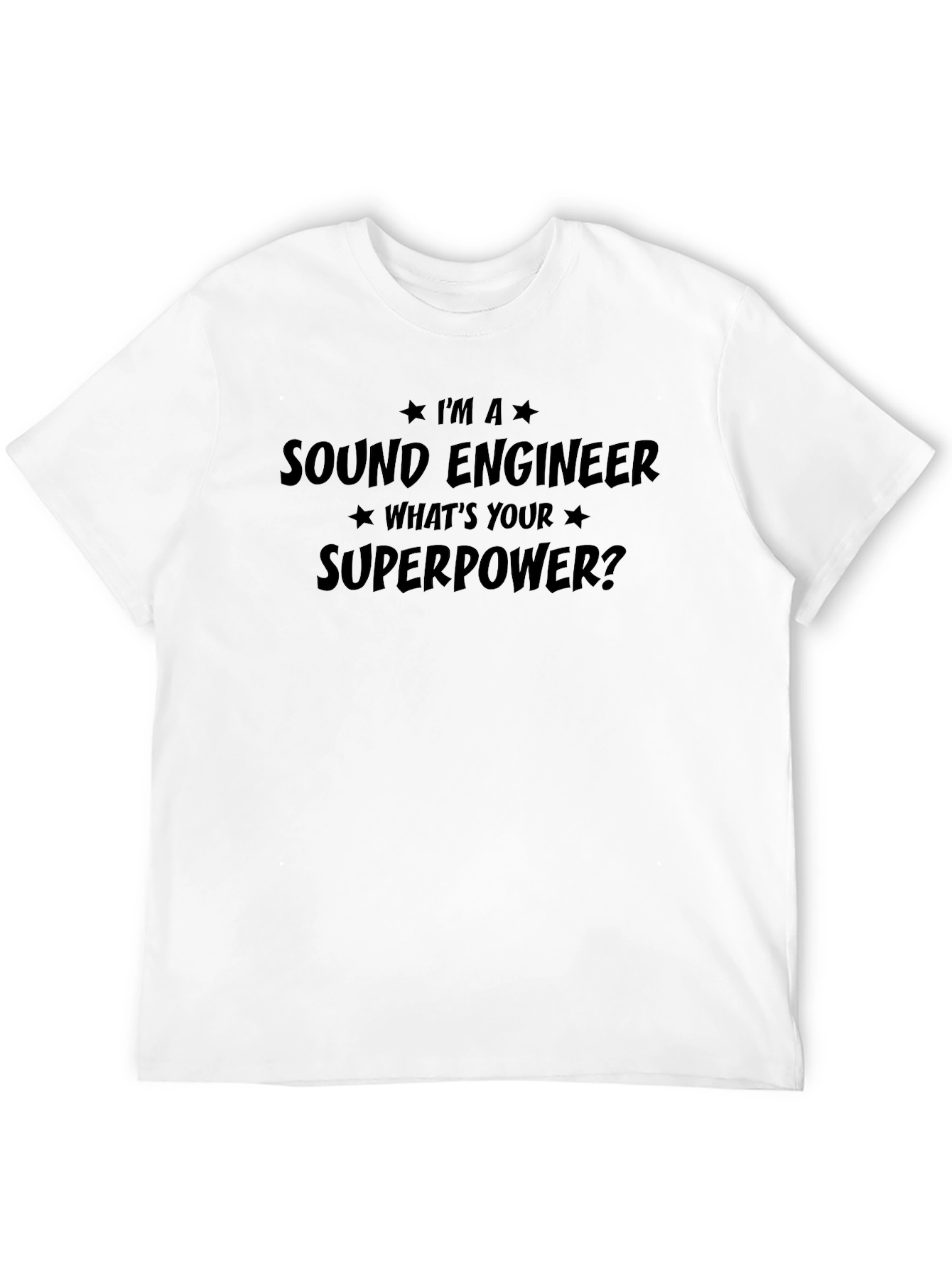 Sound Engineer Superpower Black T-Shirt