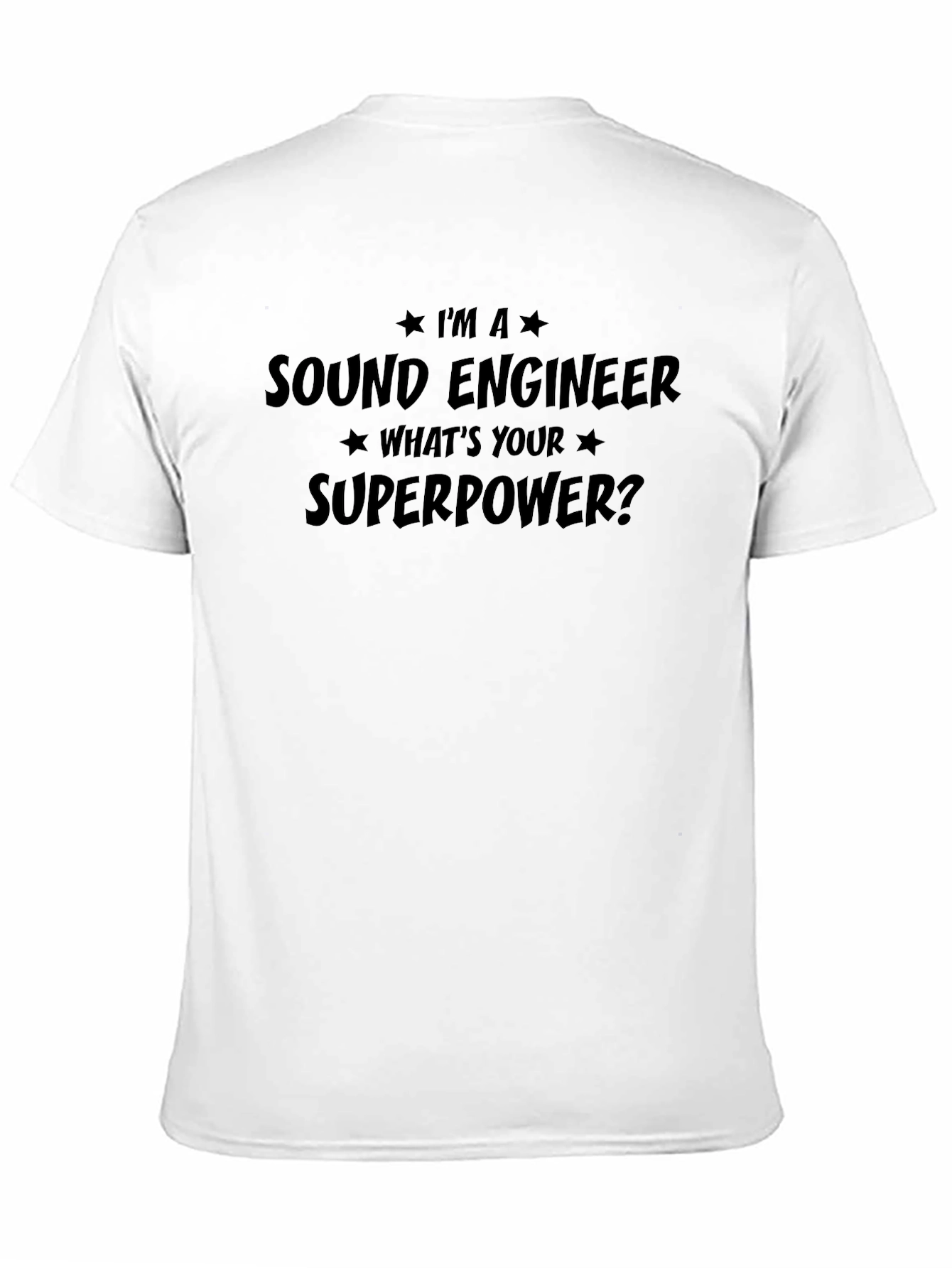 Sound Engineer Superpower Black T-Shirt