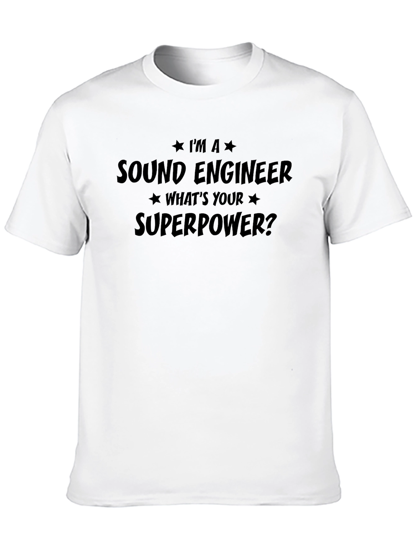 Sound Engineer Superpower Black T-Shirt