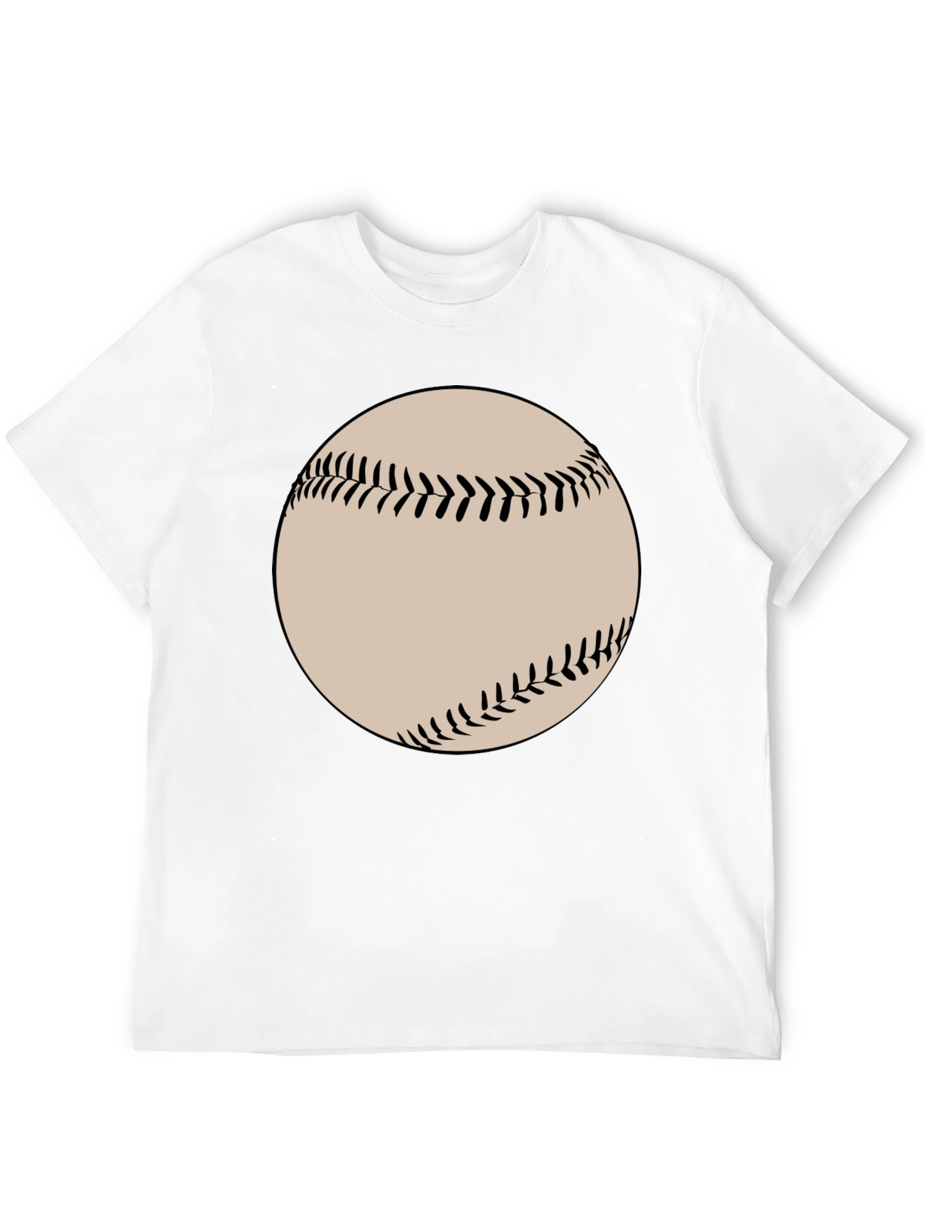 Baseball Graphic Tee - Black Cotton Blend