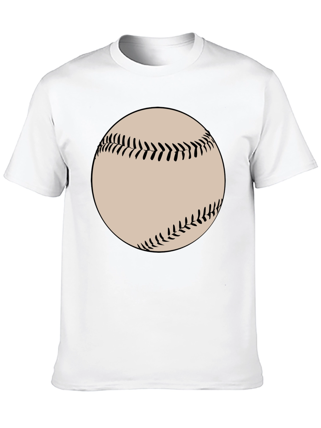 Baseball Graphic Tee - Black Cotton Blend