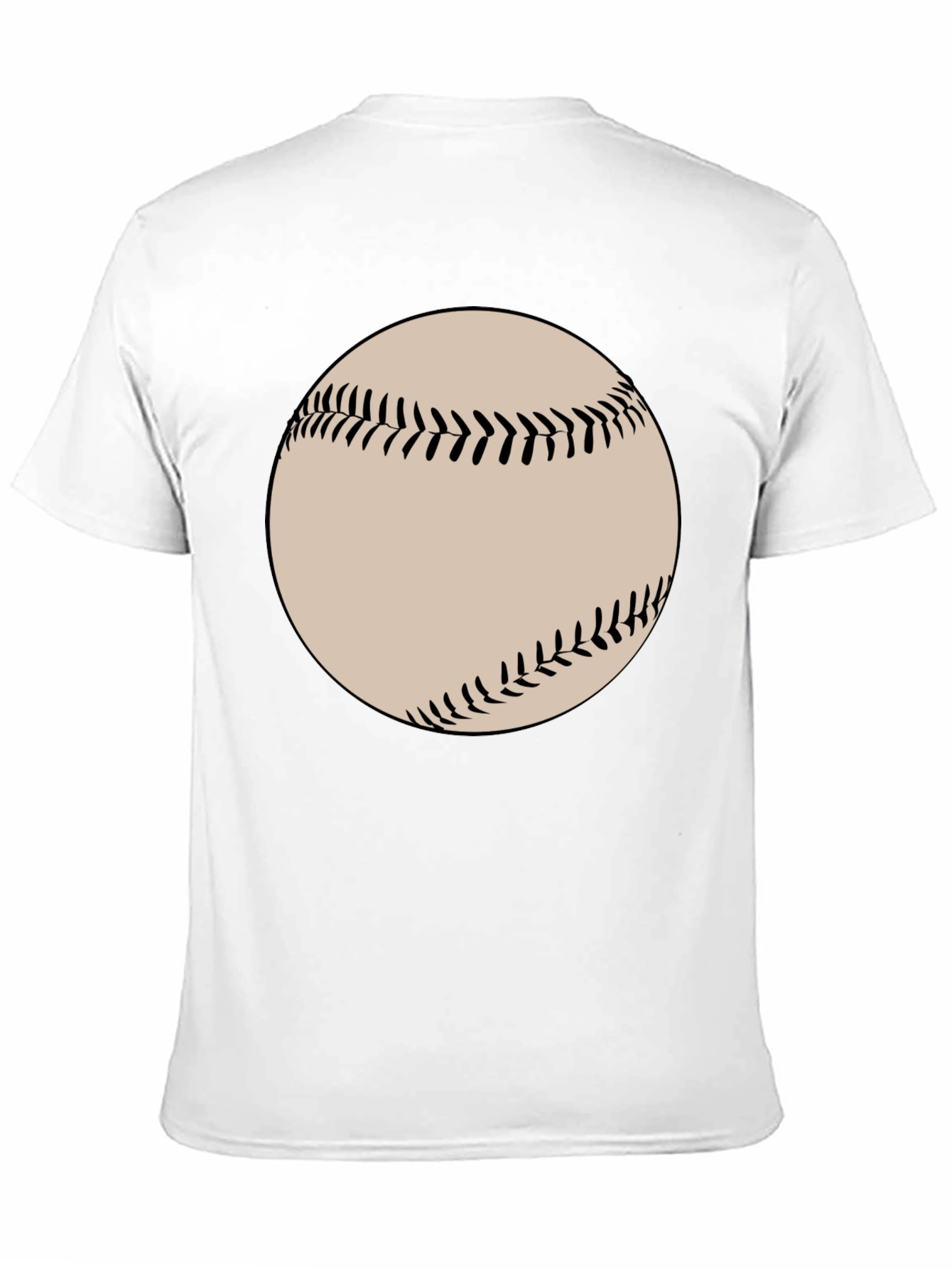 Baseball Graphic Tee - Black Cotton Blend