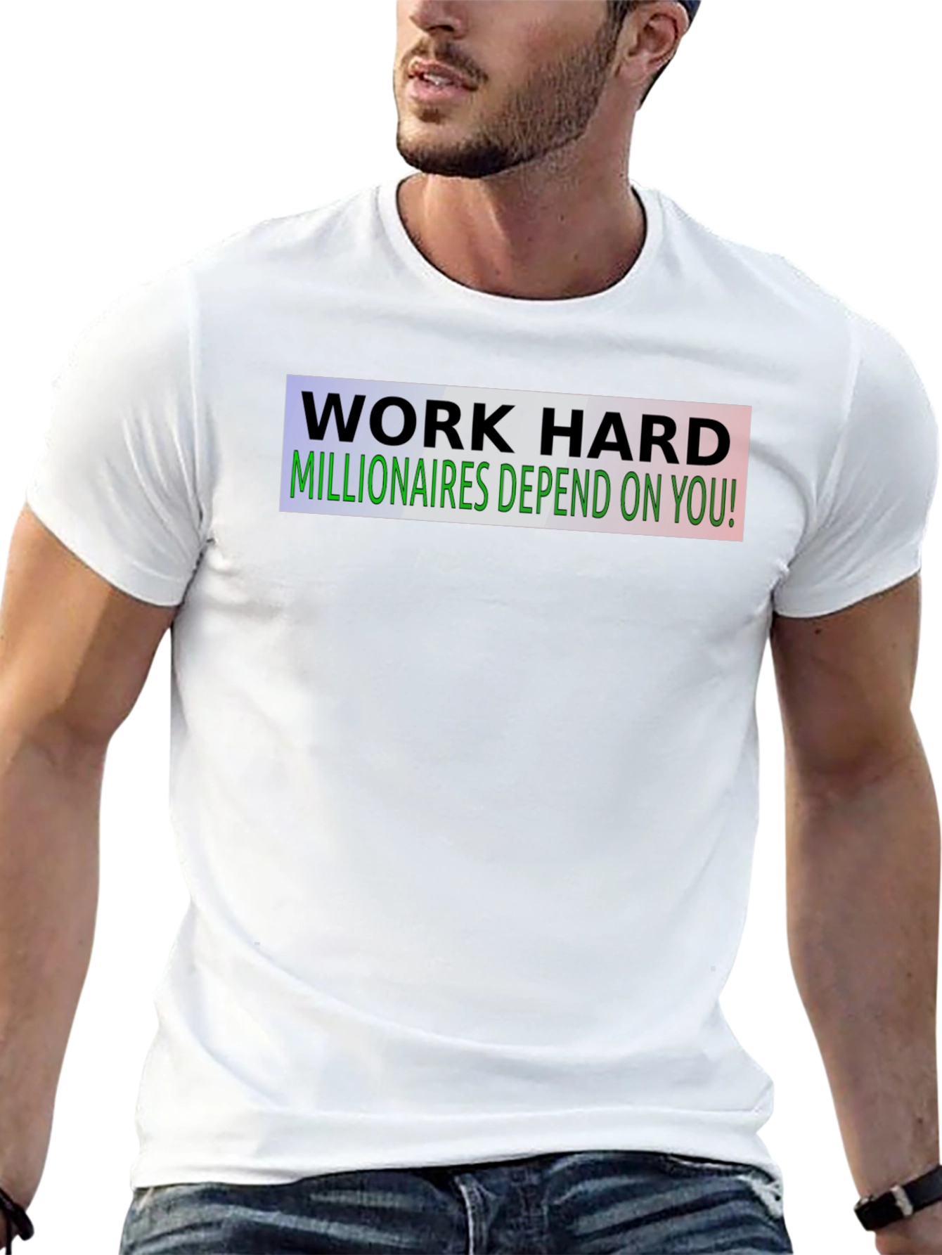 Work Hard Motivational Black T-Shirt