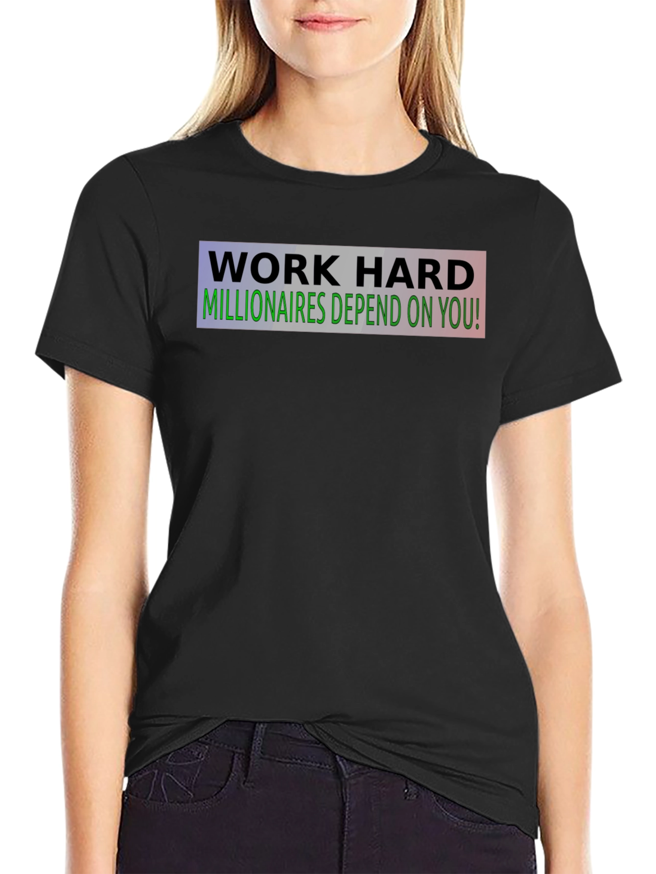 Work Hard Motivational Black T-Shirt