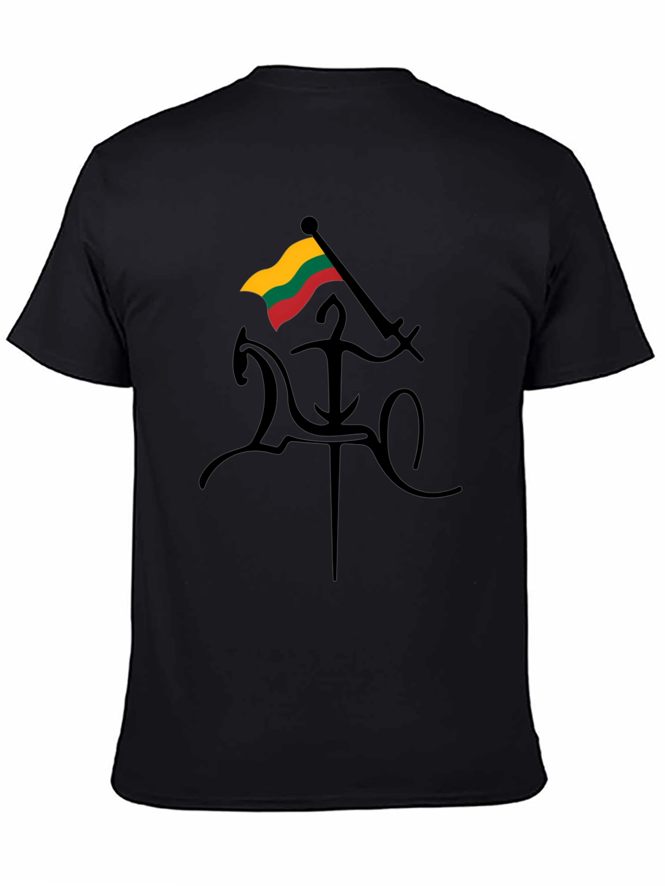 Lithuanian Flag Vytis Black T-Shirt