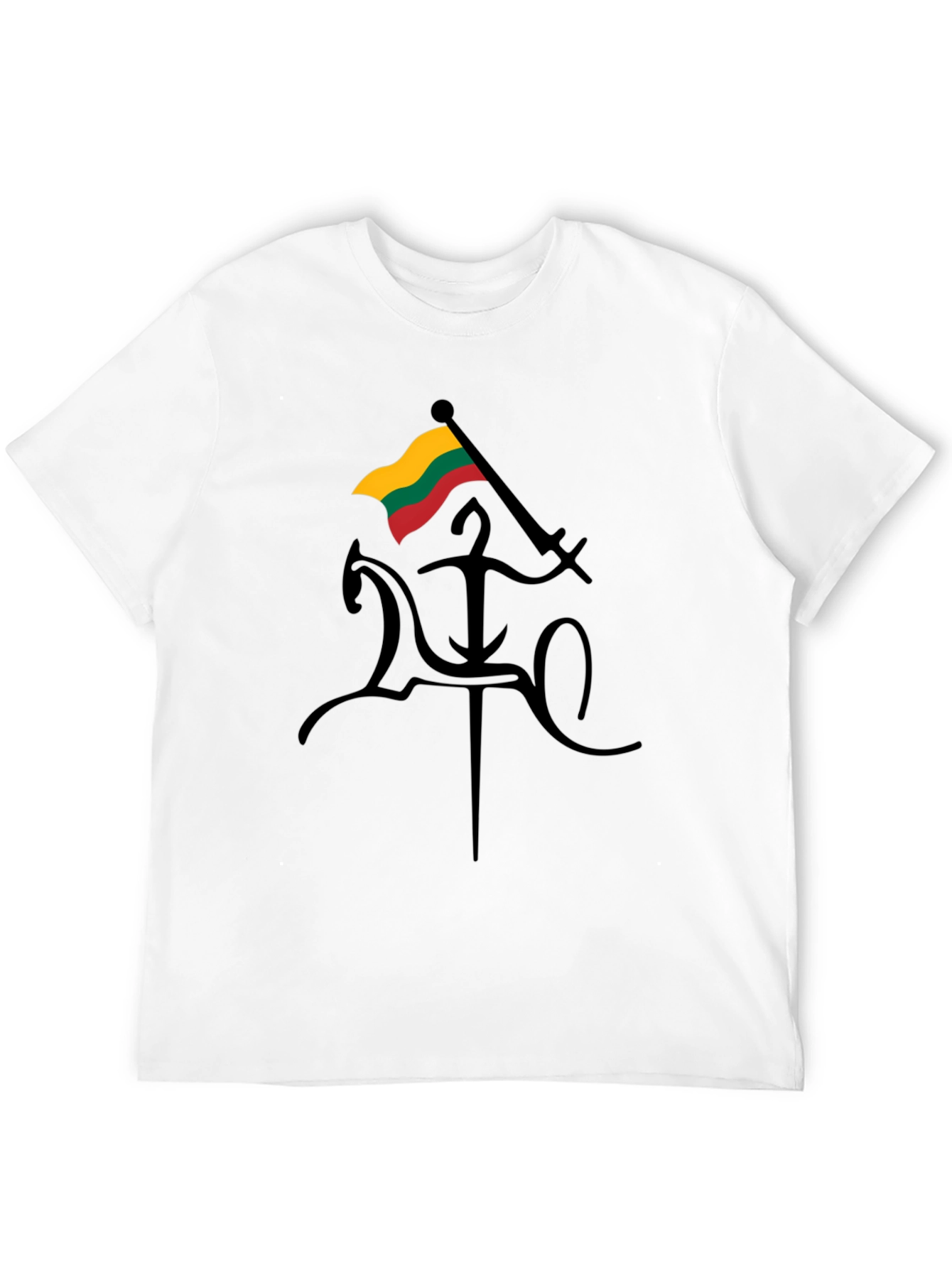 Lithuanian Flag Vytis Black T-Shirt