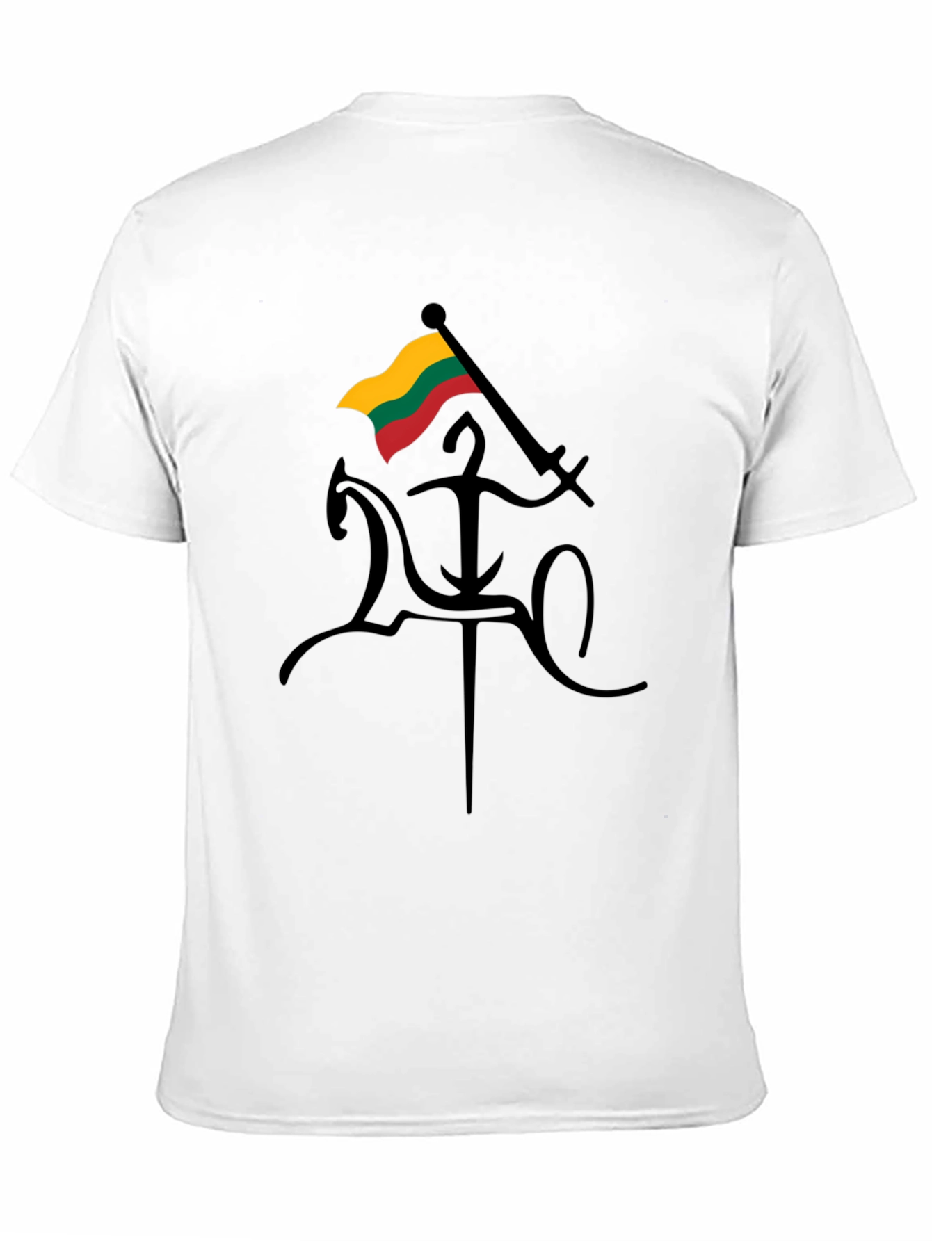 Lithuanian Flag Vytis Black T-Shirt