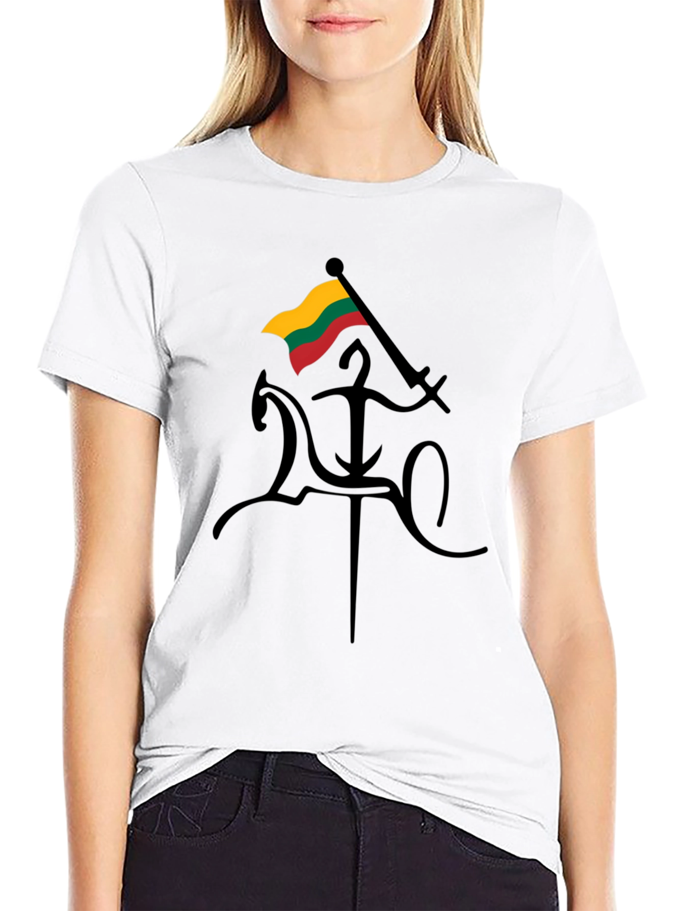 Lithuanian Flag Vytis Black T-Shirt