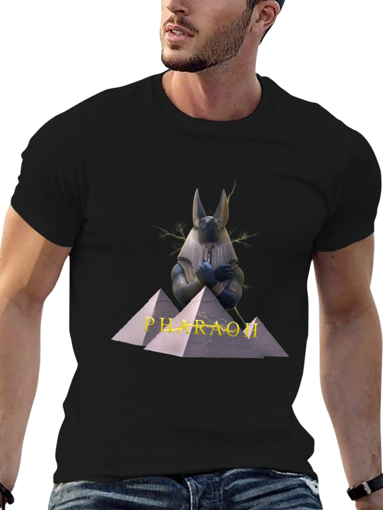 Anubis Pharaoh Black T-Shirt