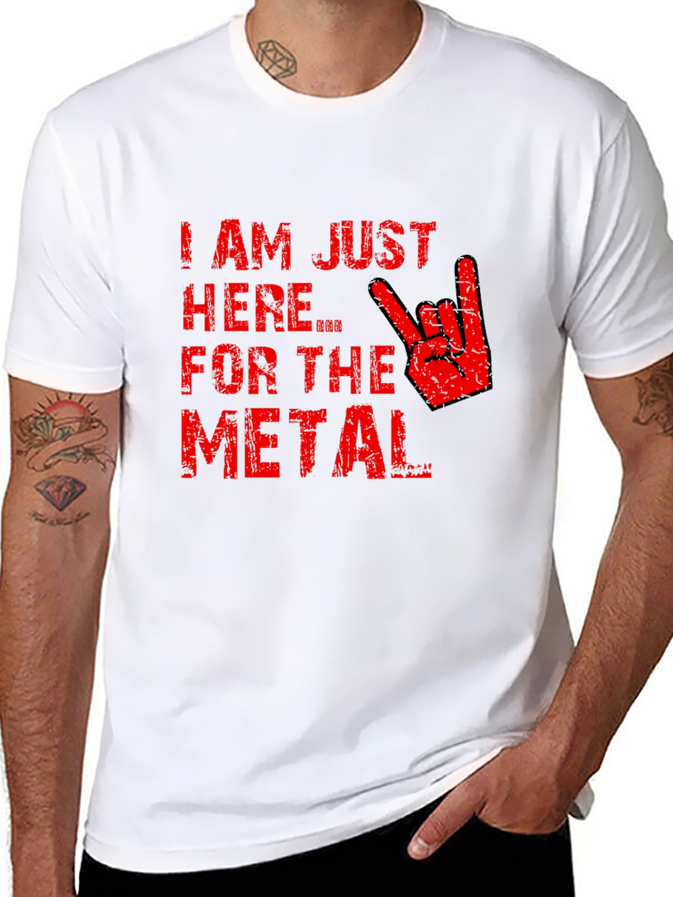Im Just Here for the Metal T-Shirt