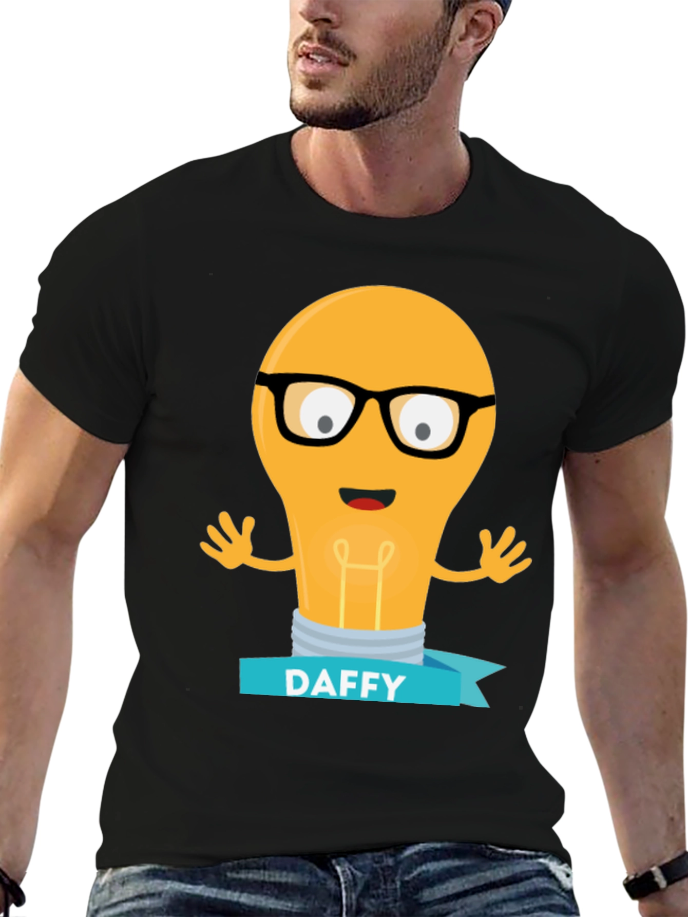 Daffy Cartoon Light Bulb T-Shirt
