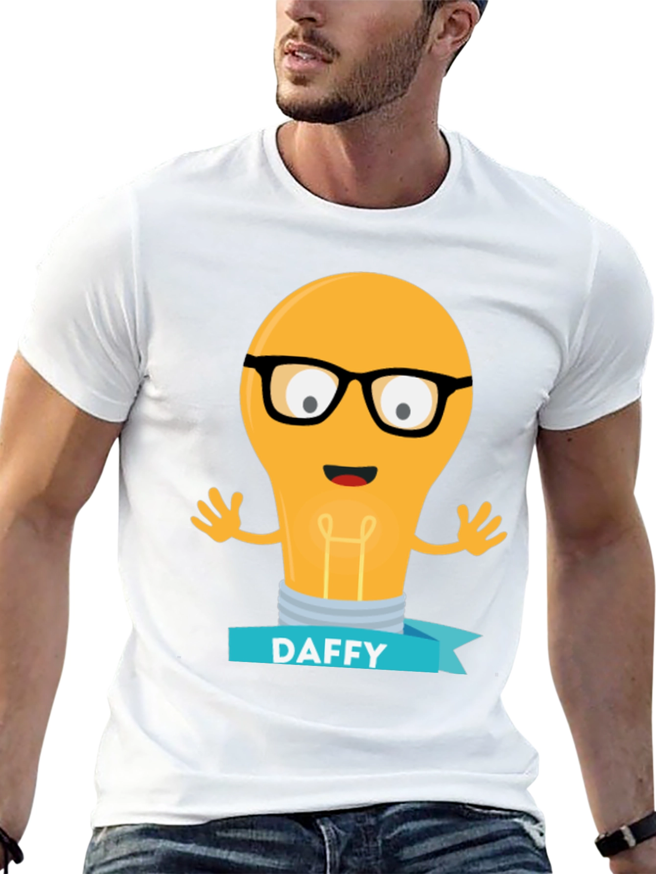 Daffy Cartoon Light Bulb T-Shirt