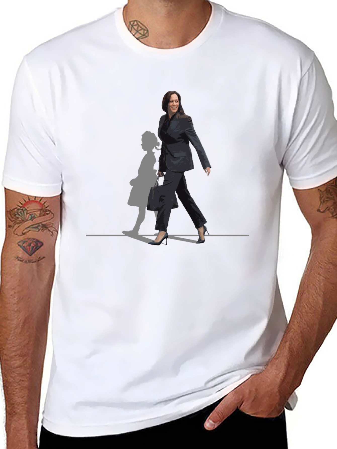 Kamala Harris T-Shirt - Walking Silhouette Design