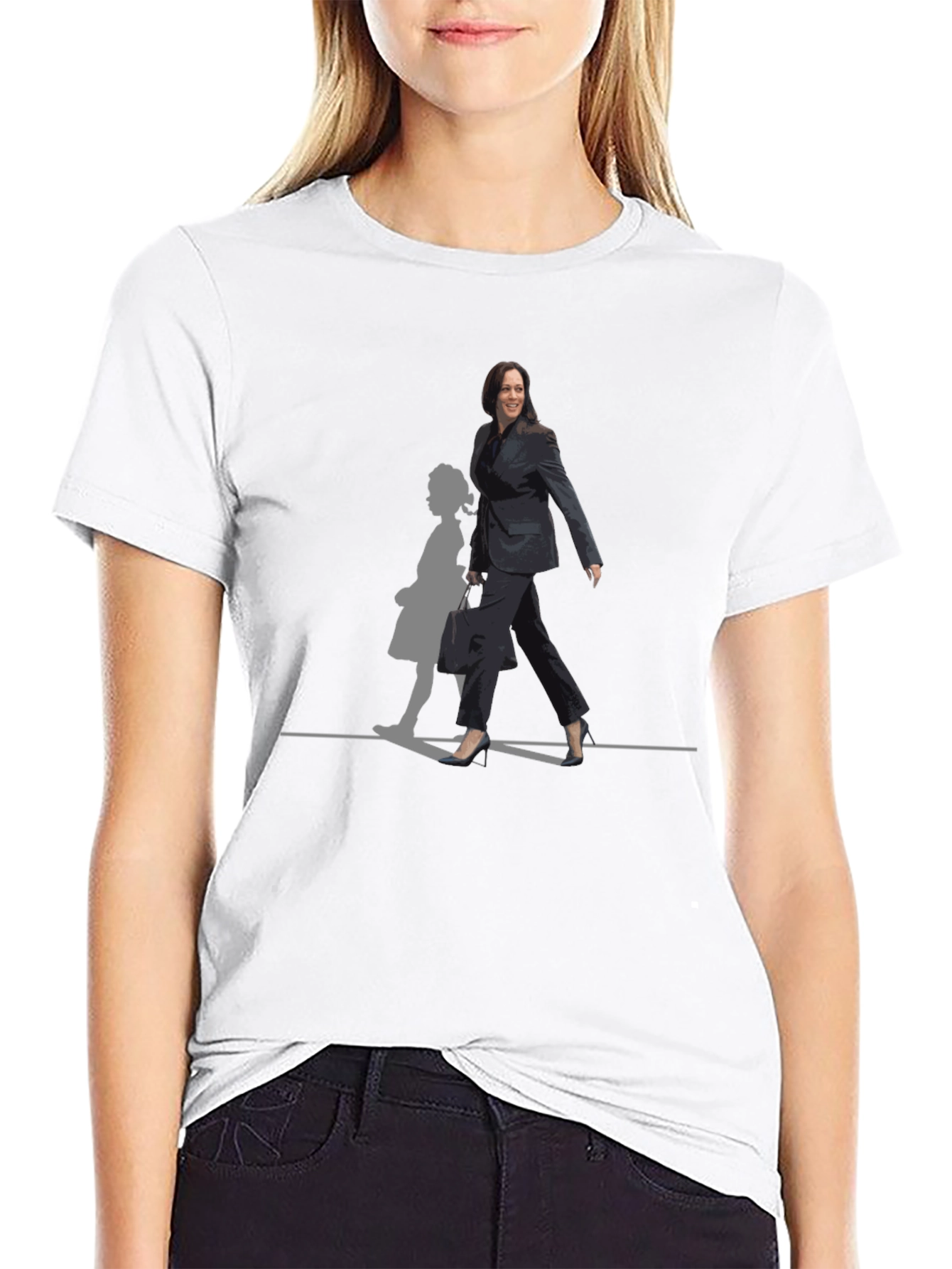 Kamala Harris T-Shirt - Walking Silhouette Design