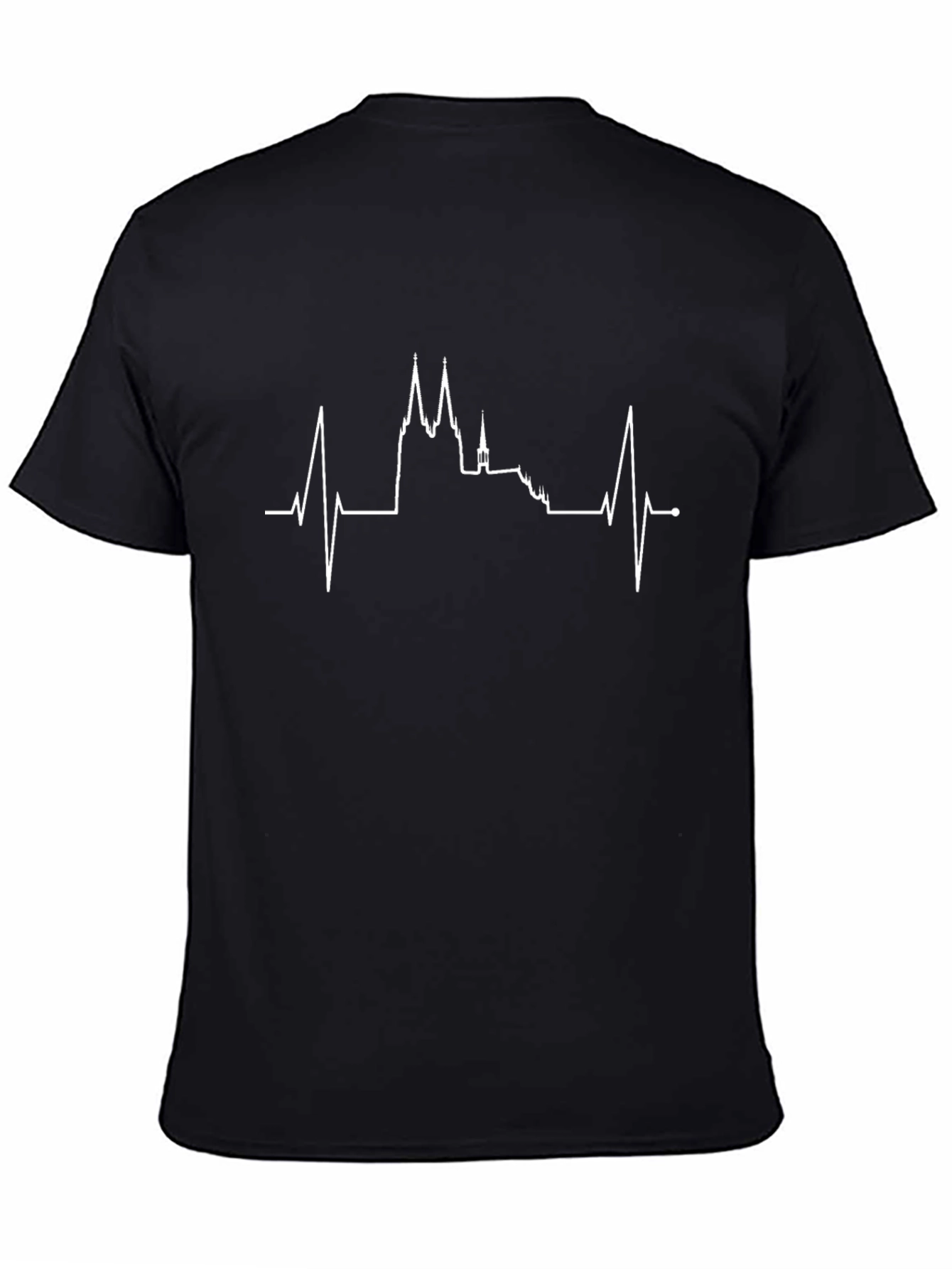 Heartbeat Prague Skyline Graphic Tee - Black