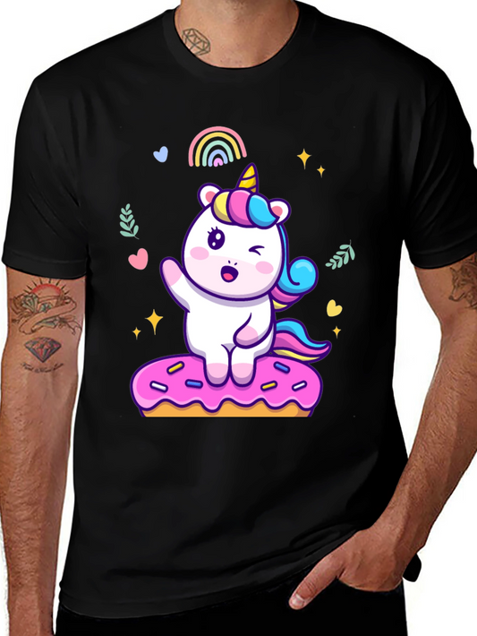 Unicorn Donut T-Shirt - Cute Graphic Tee