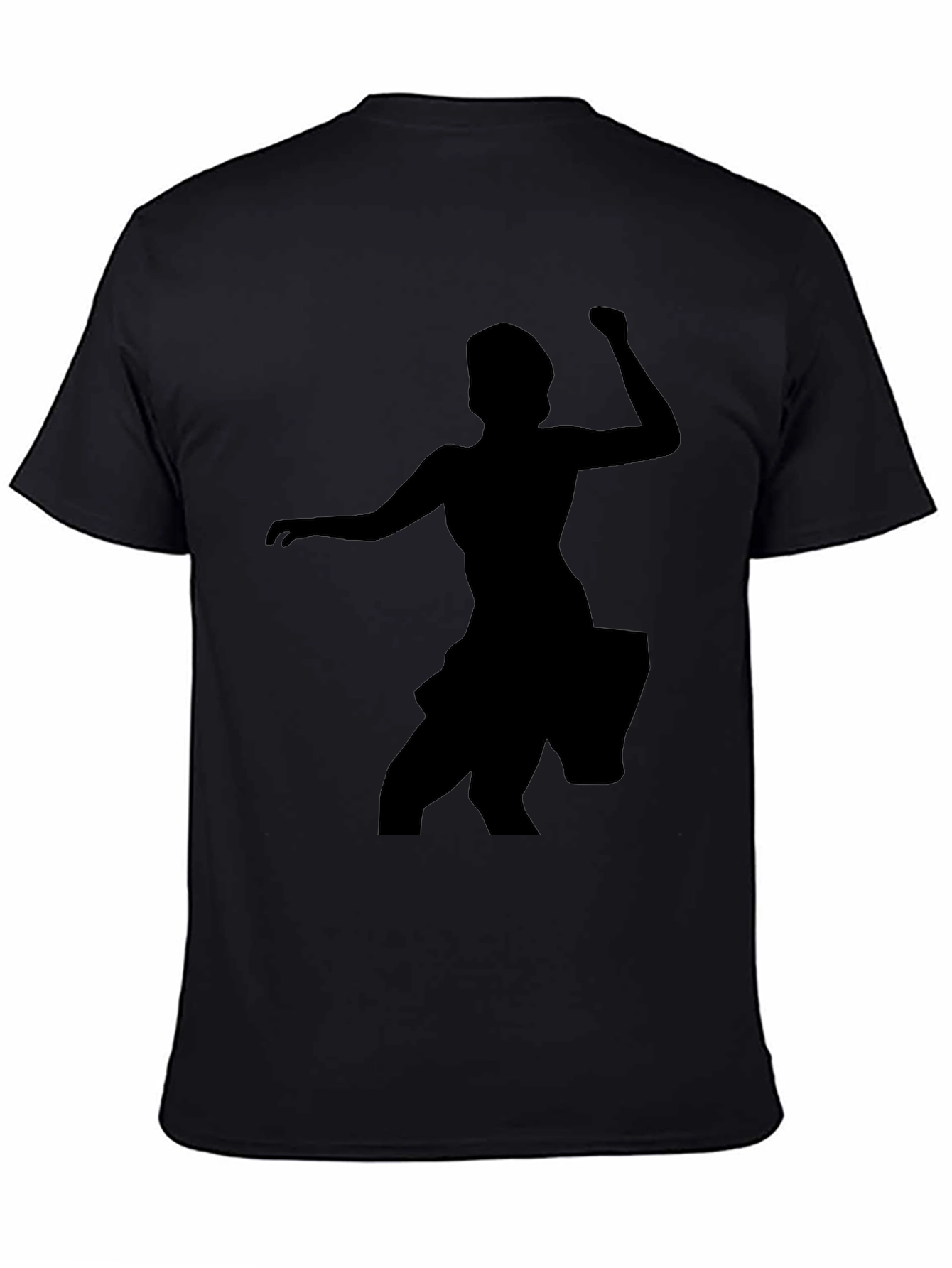 Silhouette Dancer Graphic Tee - Black Cotton T-Shirt