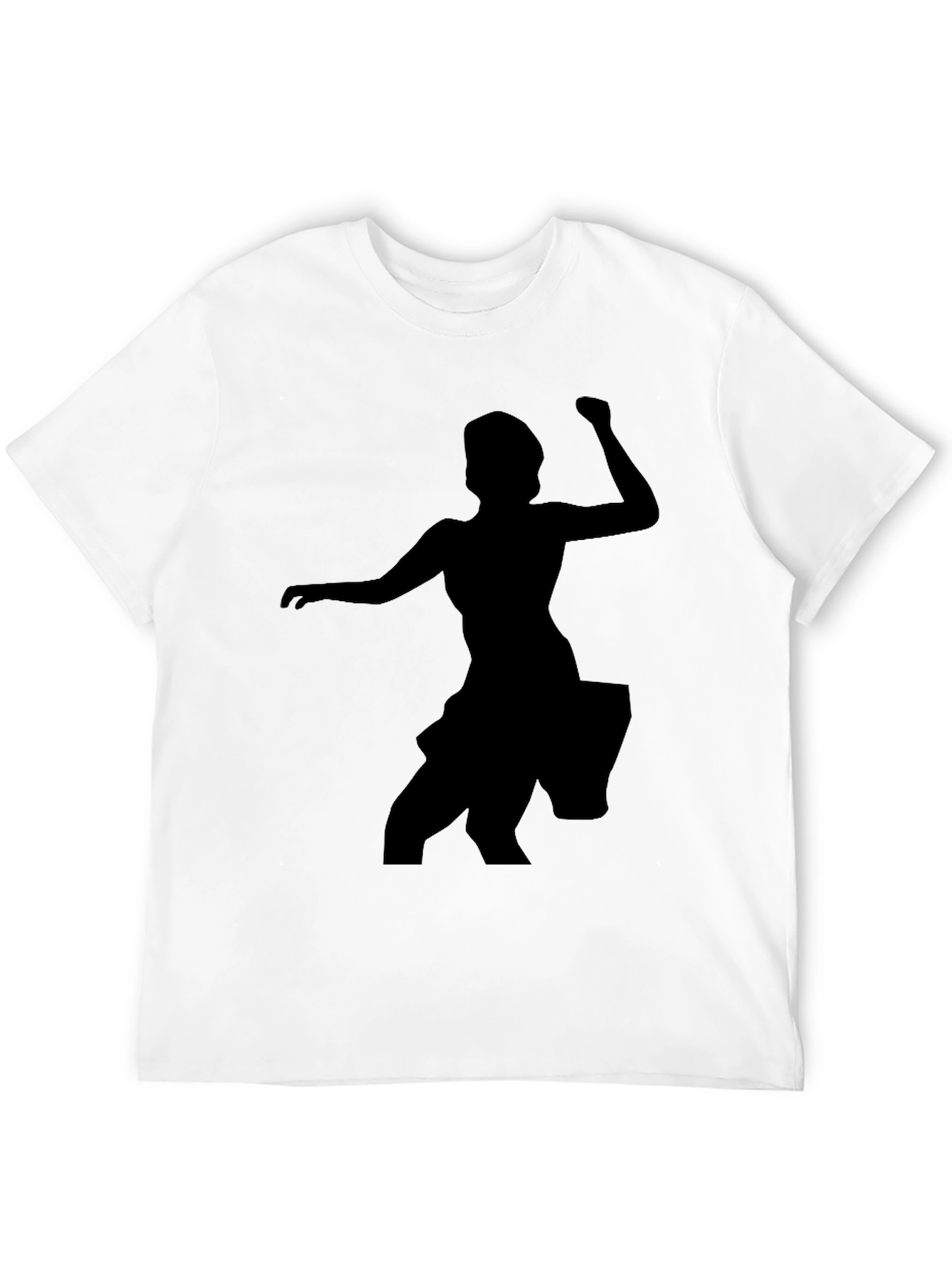 Silhouette Dancer Graphic Tee - Black Cotton T-Shirt