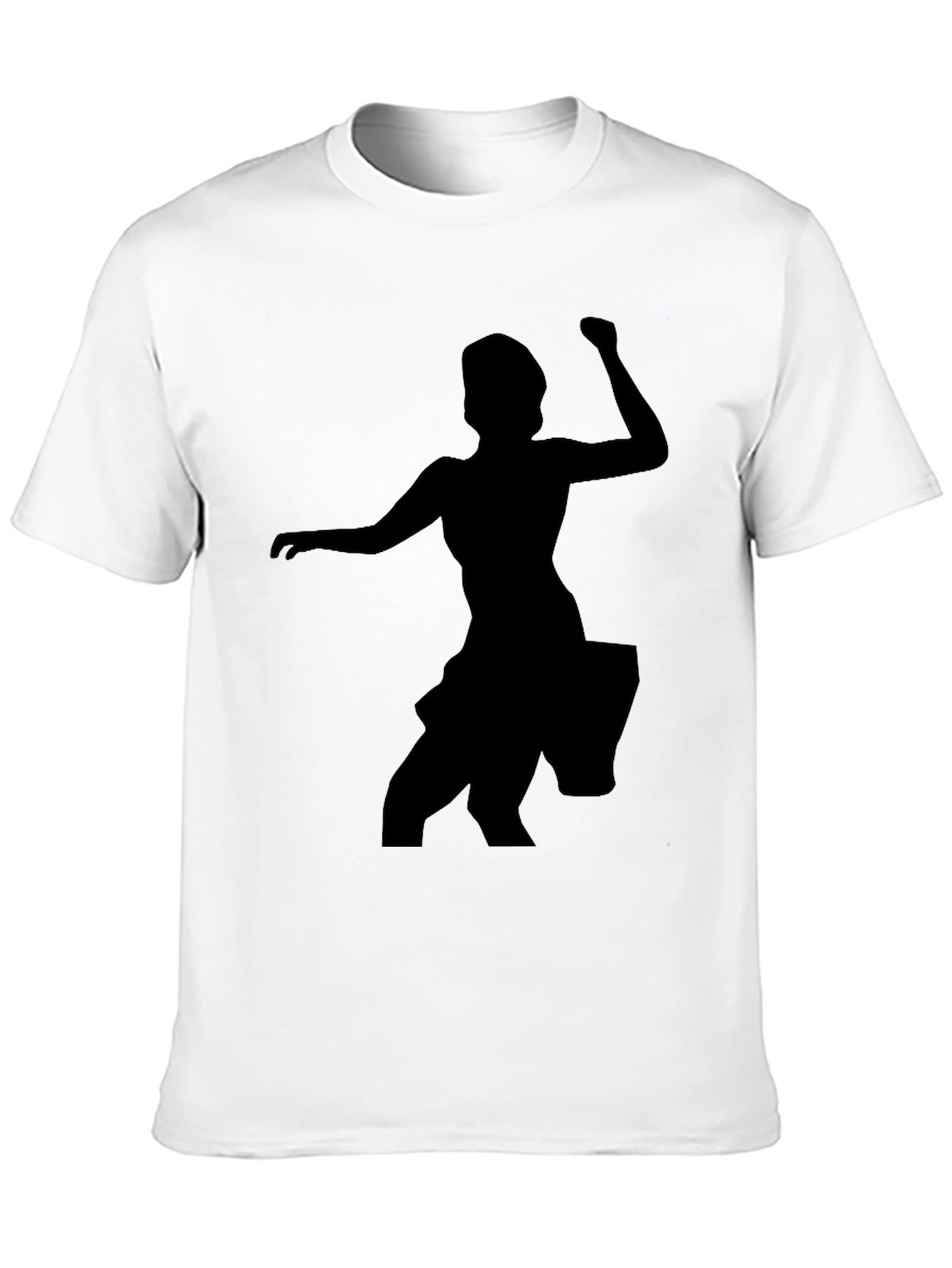 Silhouette Dancer Graphic Tee - Black Cotton T-Shirt