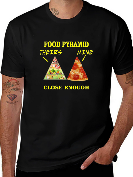 Food Pyramid T-Shirt - Funny Pizza Lover Tee