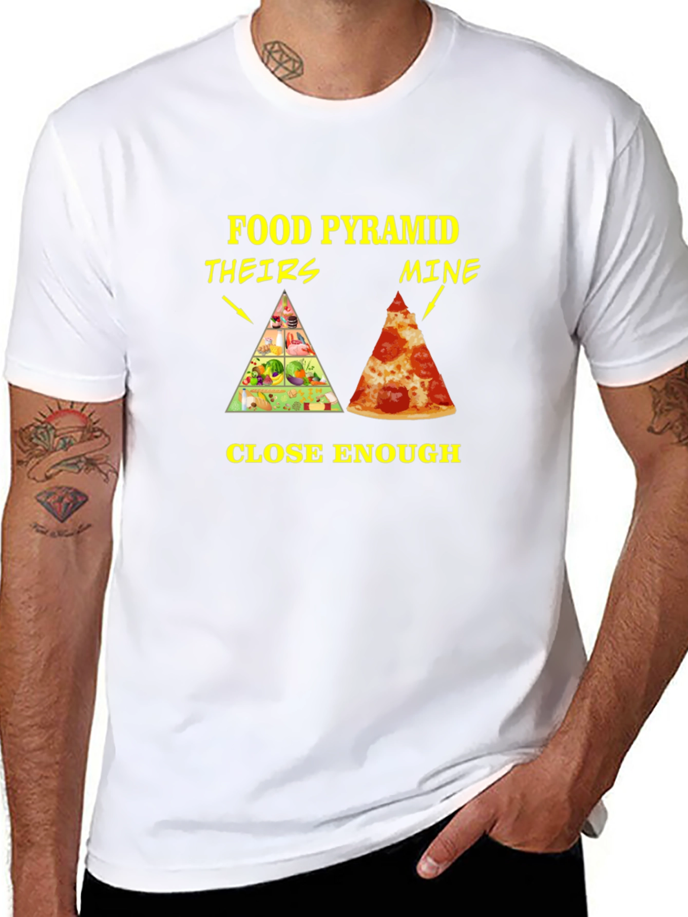 Food Pyramid T-Shirt - Funny Pizza Lover Tee