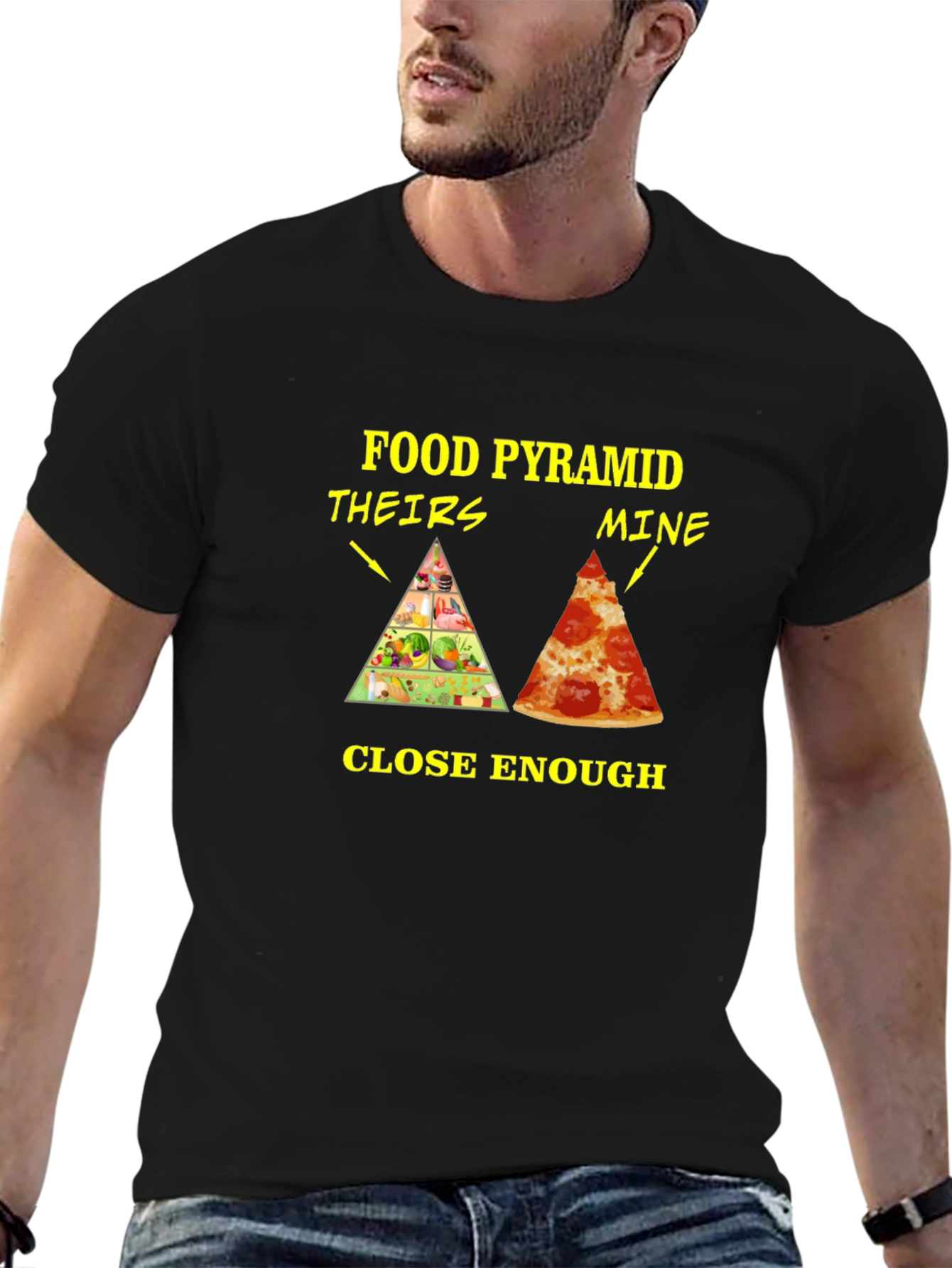 Food Pyramid T-Shirt - Funny Pizza Lover Tee