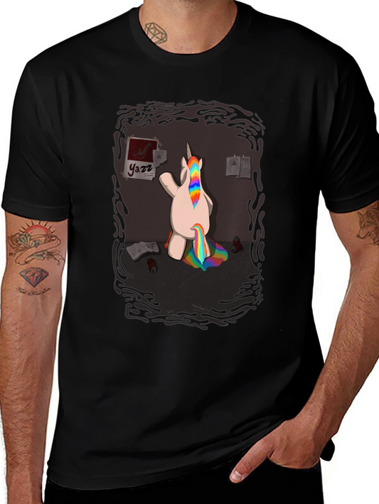 Funny Unicorn Rainbow Poop T-Shirt - Quirky Graphic Tee