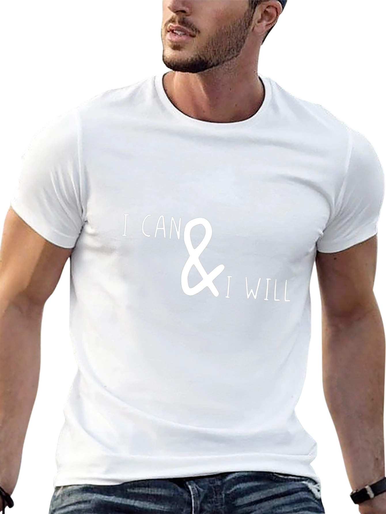 I Can & I Will Motivational Black T-Shirt