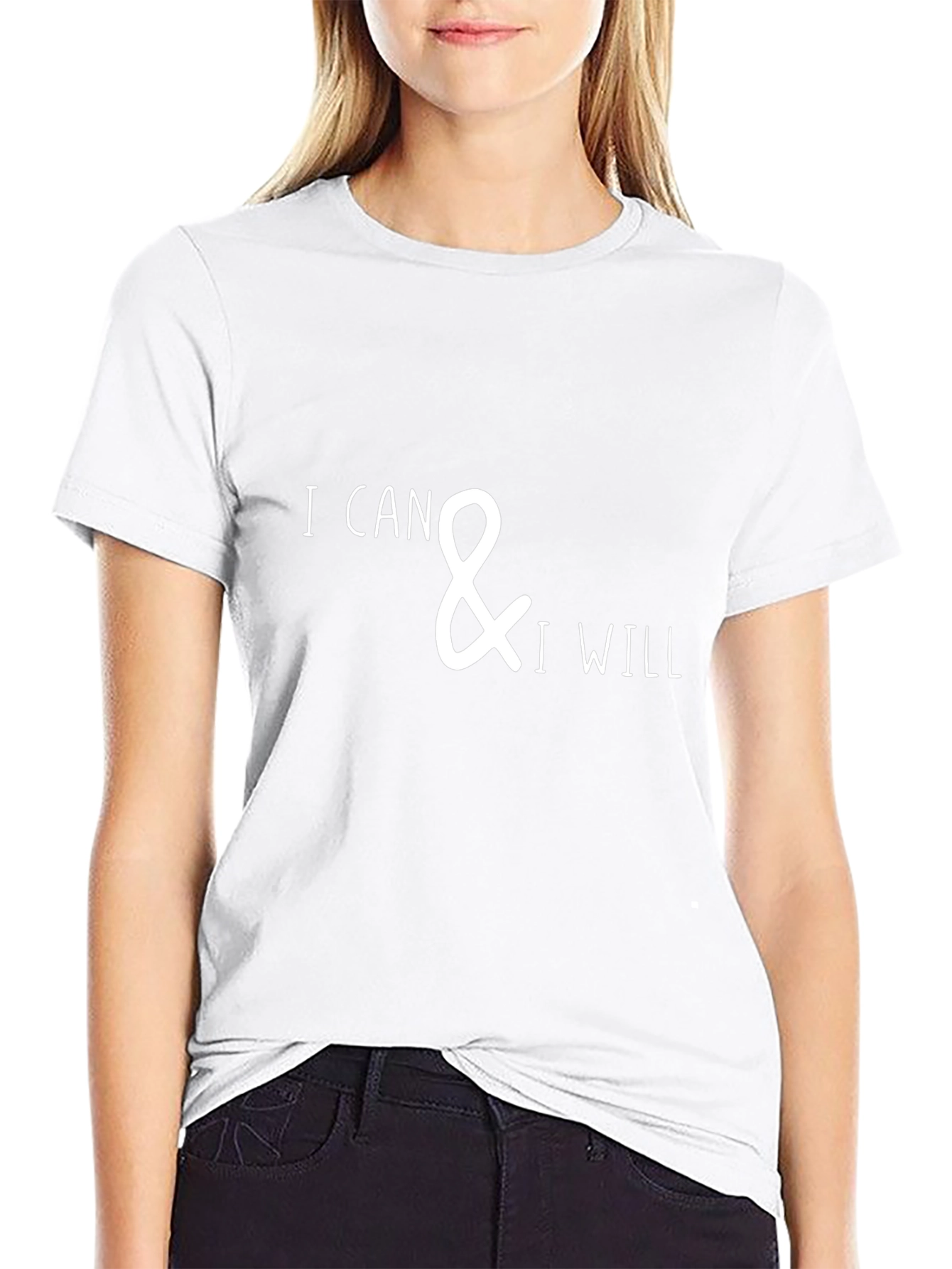 I Can & I Will Motivational Black T-Shirt