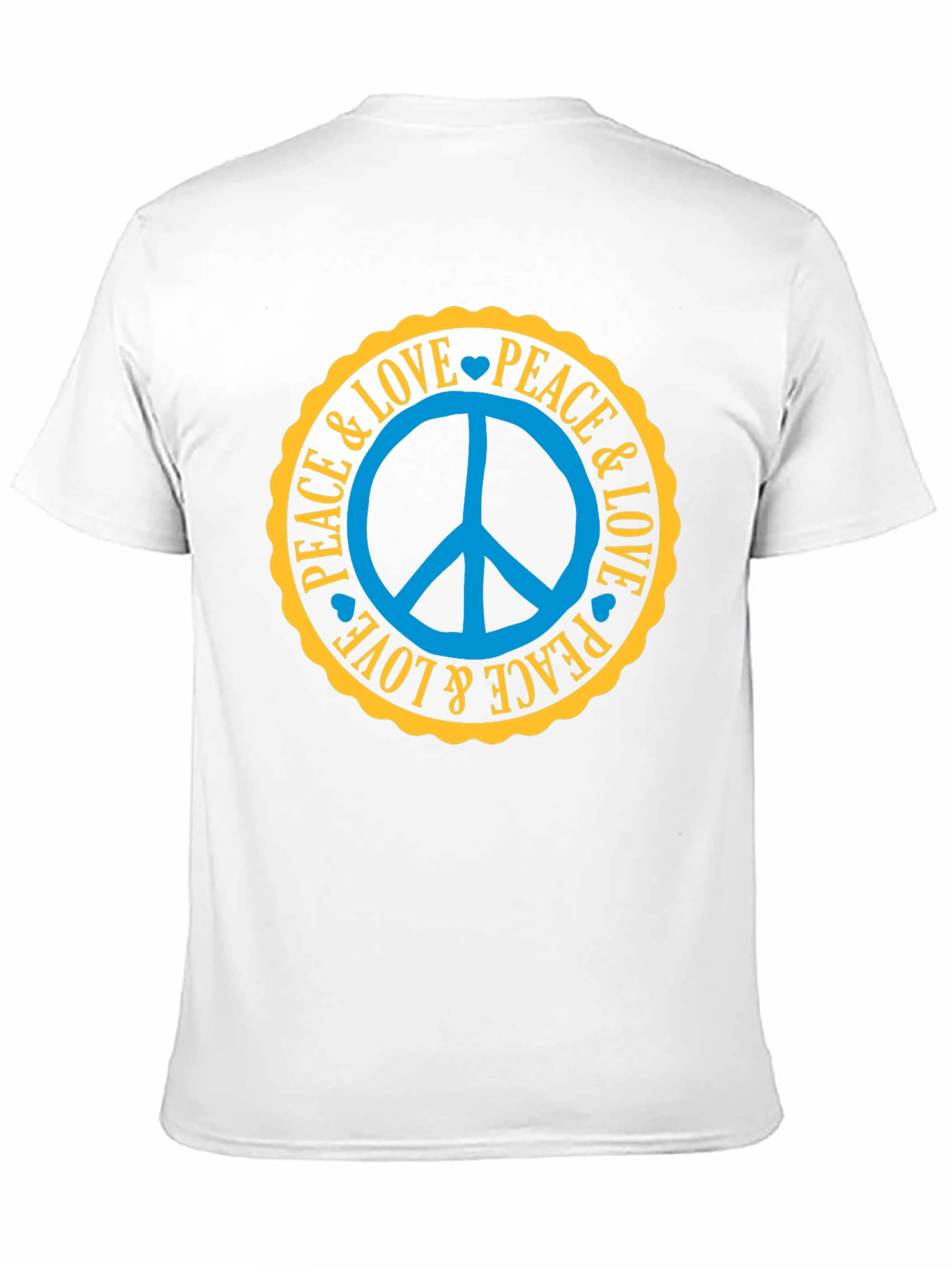 Peace & Love Graphic T-Shirt - Retro Style