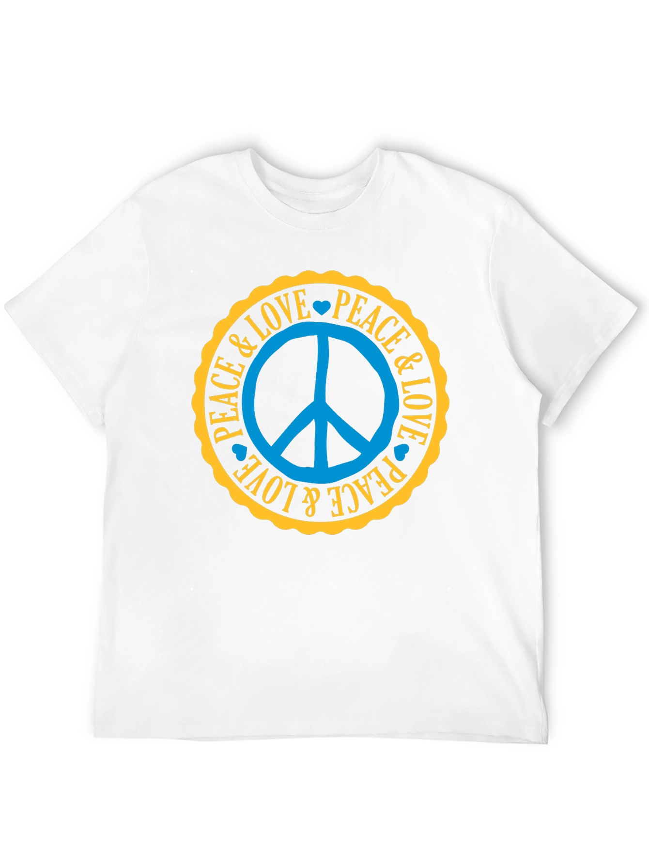 Peace & Love Graphic T-Shirt - Retro Style