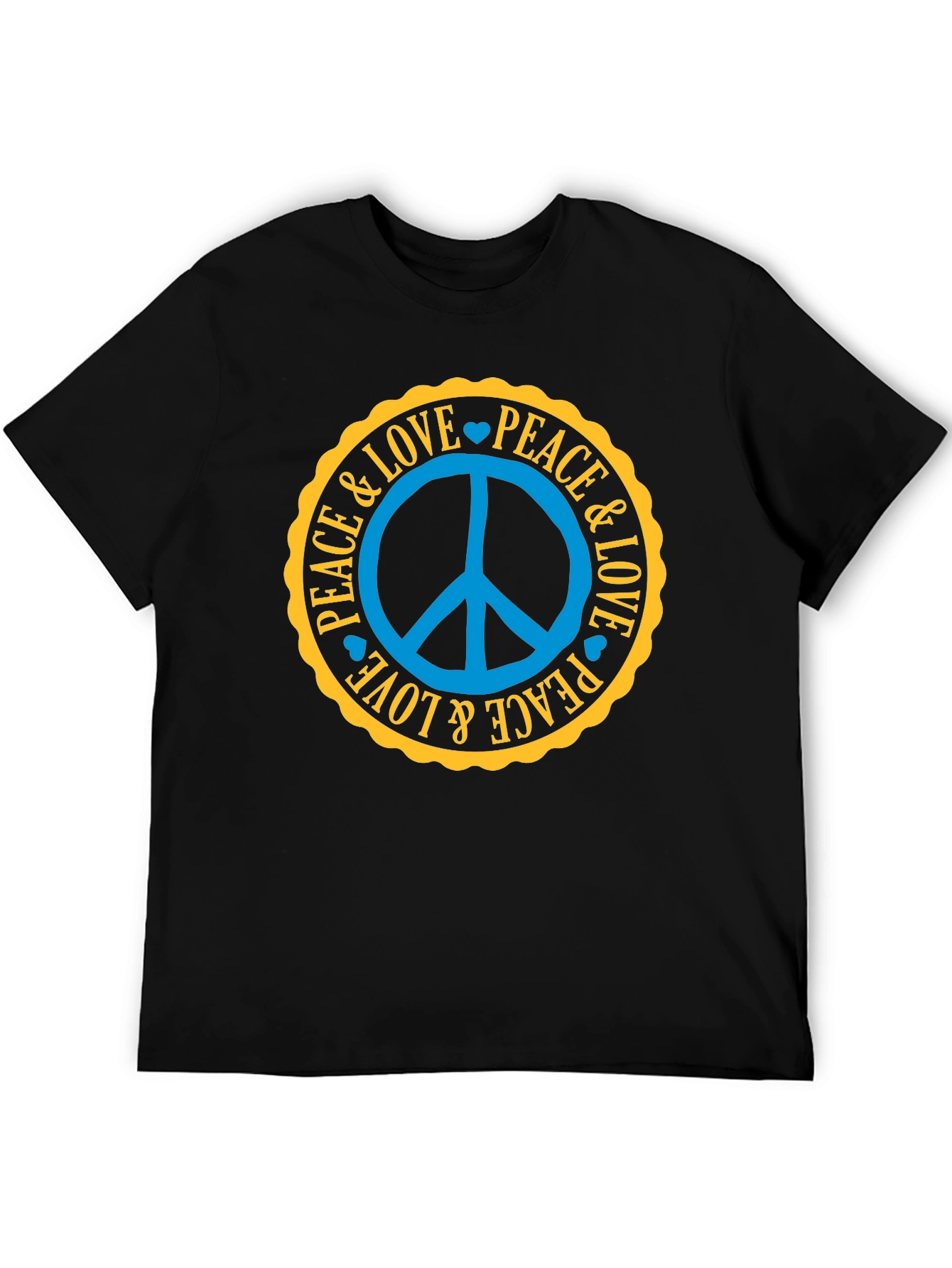 Peace & Love Graphic T-Shirt - Retro Style