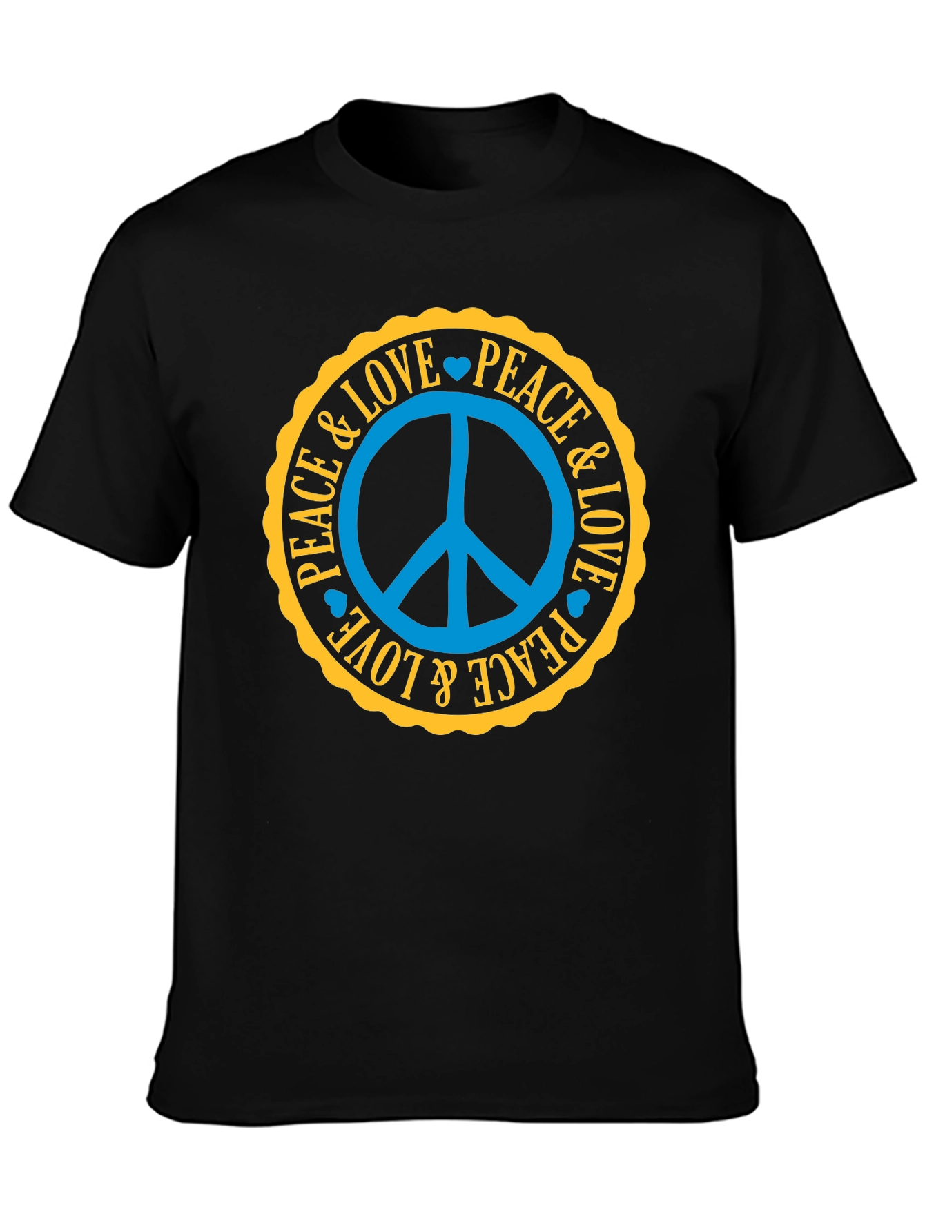 Peace & Love Graphic T-Shirt - Retro Style