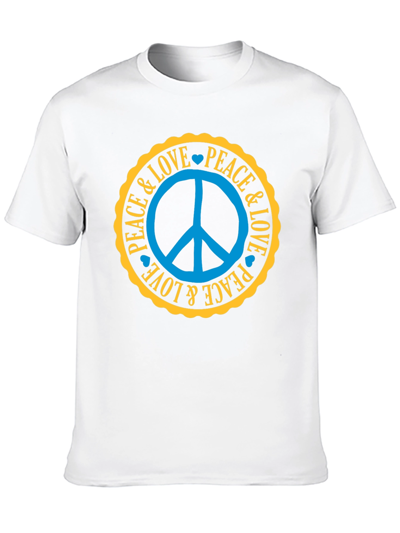 Peace & Love Graphic T-Shirt - Retro Style