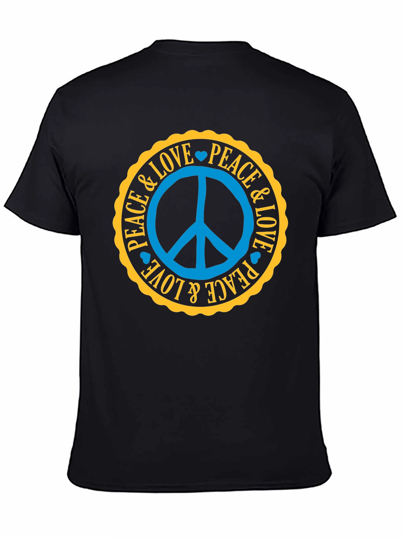 Peace & Love Graphic T-Shirt - Retro Style
